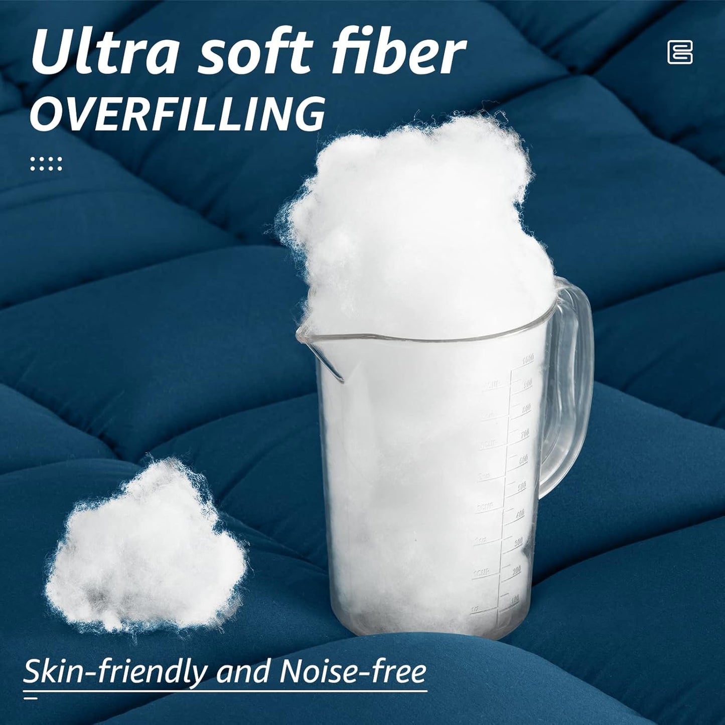 HYLEORY All Season King Size Bed Comforter - Cooling Down Alternative Quilted Duvet Insert with Corner Tabs - Winter Warm - Machine Washable - Teal