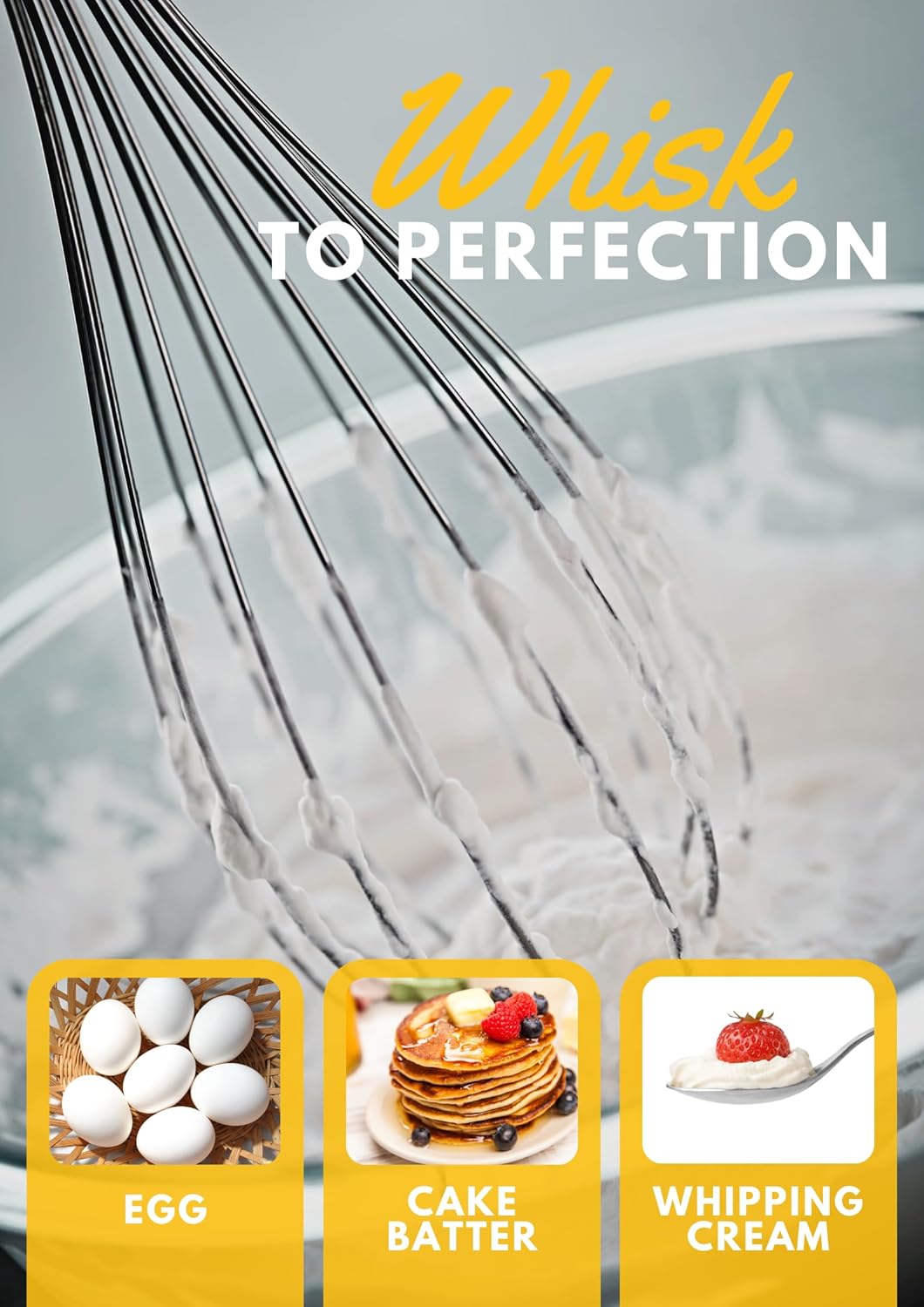 MegaWise 5-in-1 Hand Blender Set with Variable Speed Control, 400W Immersion Blender - Includes Whisk, Milk Frother, Chopper, and Beaker for Smoothies, Soups, and Baby Food (RED)