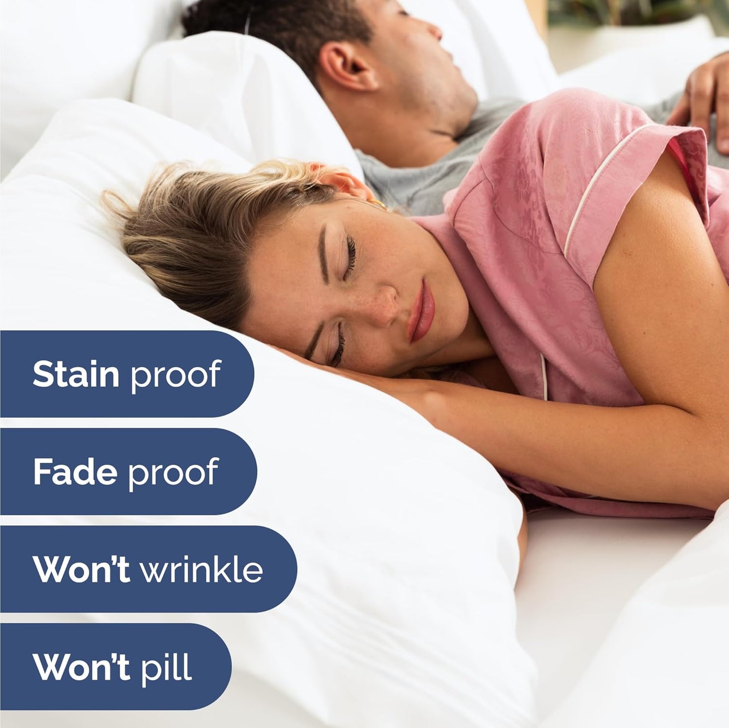 Twin Size 3 Piece Sheet Set - Comfy Breathable & Cooling Bed Sheets Set - Hotel Luxury Bedding for Women, Men, Kids, Teens, Boys & Girls - Deep Pockets, Ultra-Soft and Wrinkle Free - Oeko-Tex - White