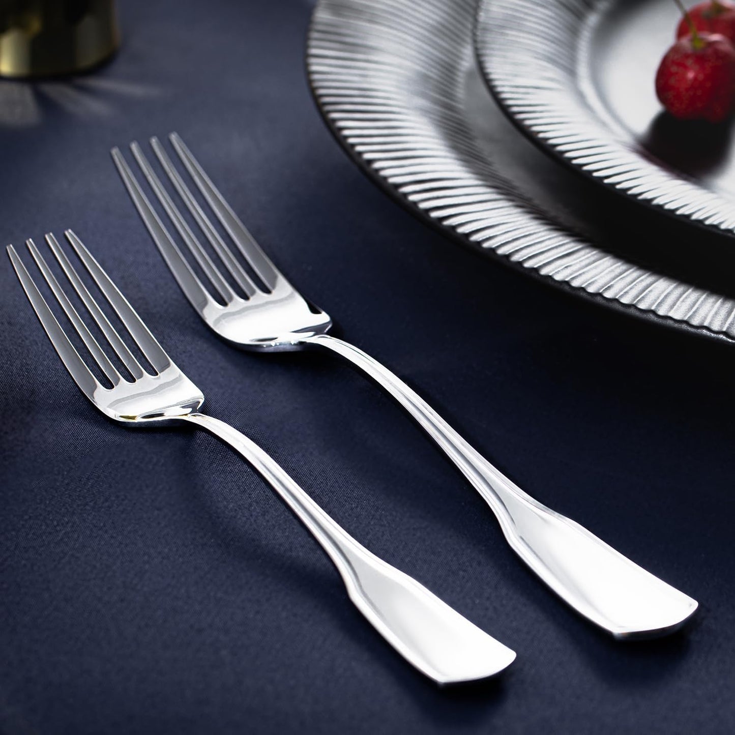 KINGSTONE 40-Piece Silverware Set, 18/10 Stainless Steel Flatware Set for 8, Tableware Cutlery Set, Utensil Sets for Home Restaurant, Mirror Finish, Dishwasher Safe