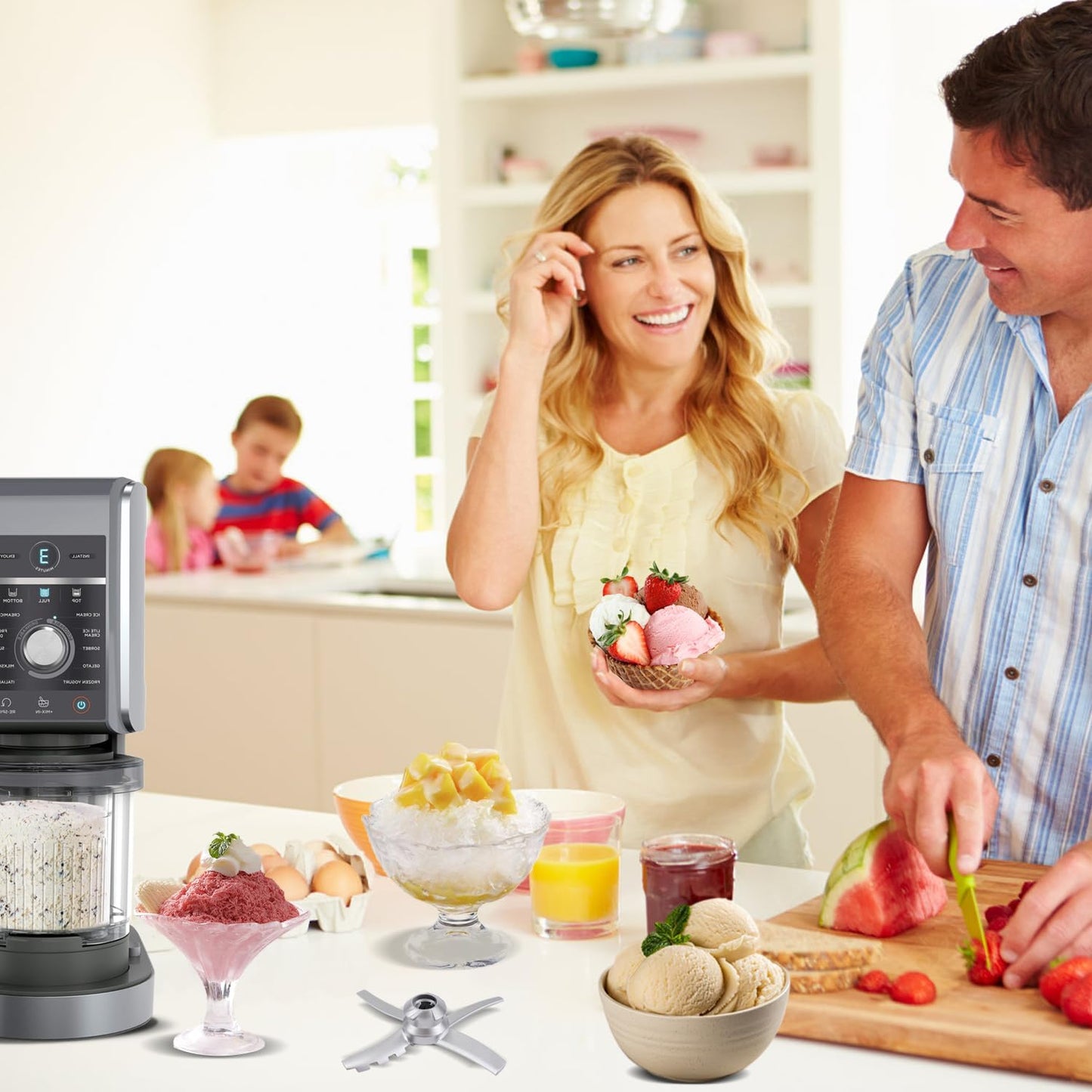 Replacement Paddle Blade for Ninja Creami NC500 Series Deluxe Ice Cream Makers Compatible with Creamerizer NC500 NC501 NC501H NC501HBL CN501CO Creamy Icecream Creamer Machine Mixing Accessories Parts