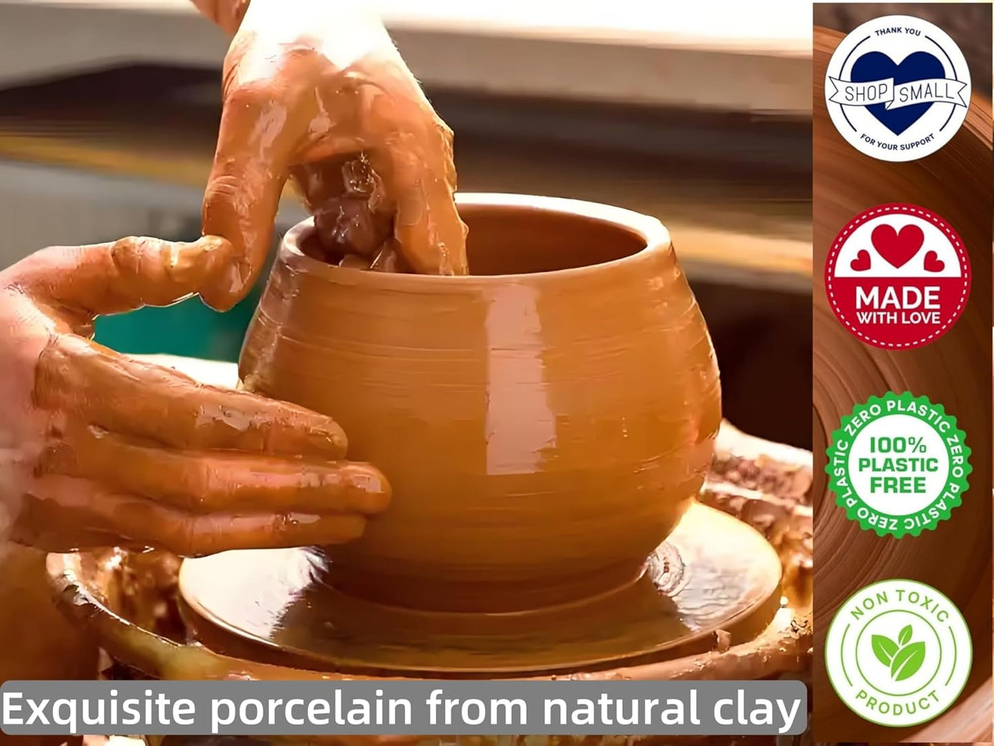 Medium Stoneware Kitchen Utensil Holder for Kitchen Counter Short Cooking Utensil Holder for Countertop Spatula Holder Small Utensil Crock Cutlery Holder Silverware Caddy Flower Vase (Snow Night)