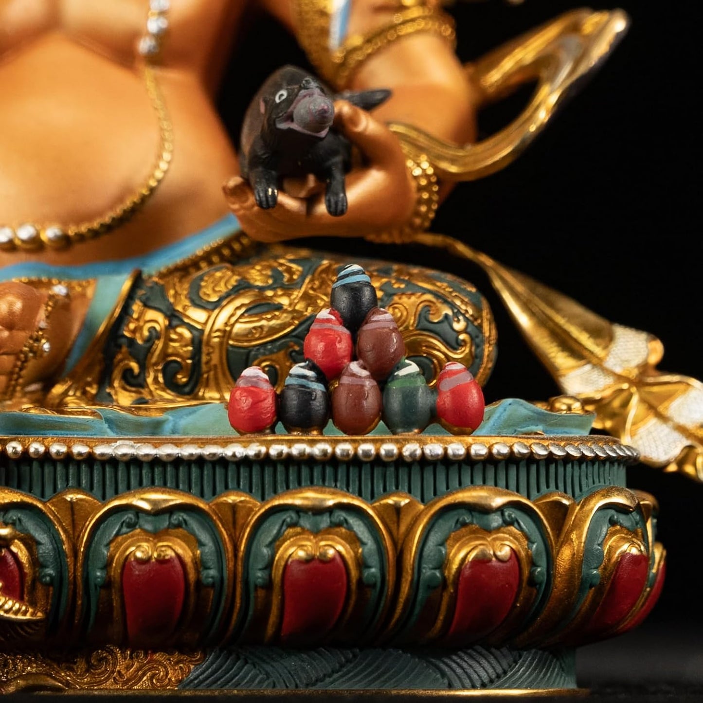 Handmade Brass Buddha Vajrayana Statue, Wax Modeling, Handicraft in Nepal, Feng Shui Decoration attracts Wealth,10.62"