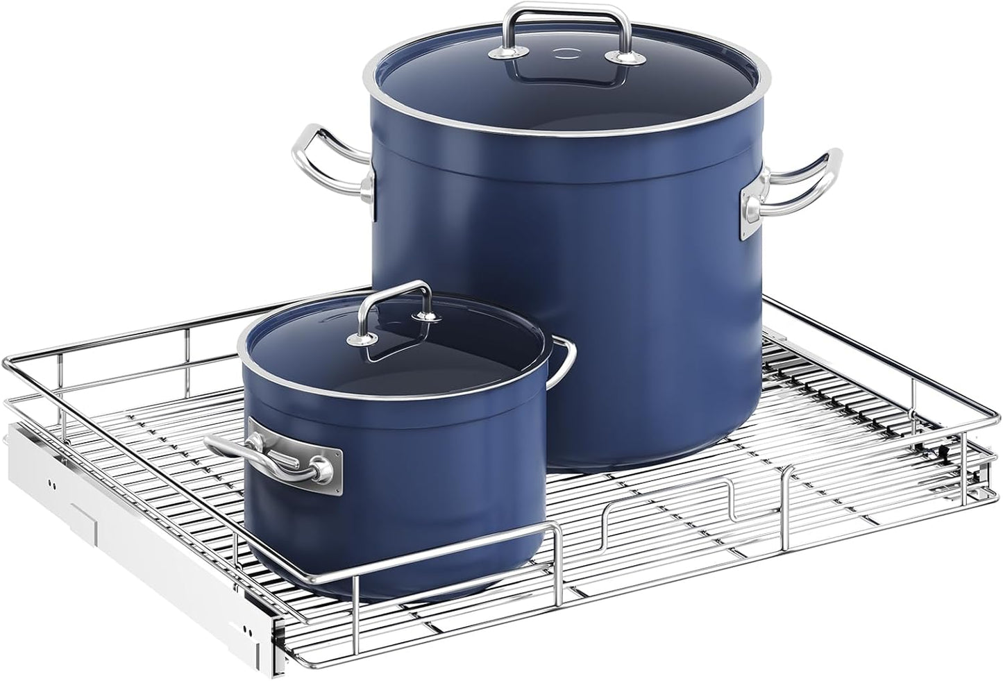 ROOMTEC Pull Out Cabinet Organizer, Slide Out Shelves 31" W x 21" D, Heavy Duty Kitchen Cabinet Organizers, Neutral