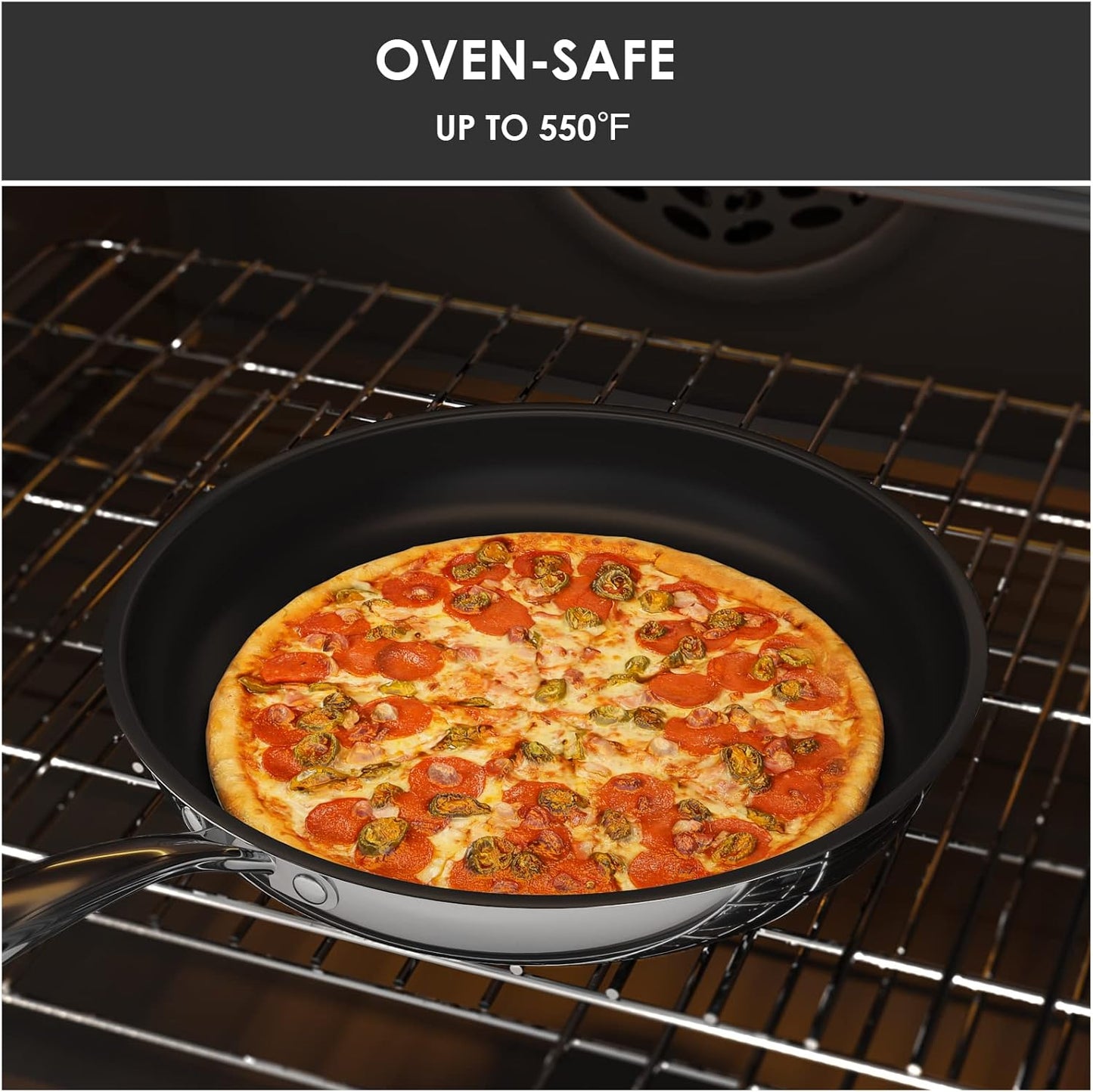 Stainless Steel Pots and Pans Set, Induction Cookware 4-Piece with Lid, Cookware Sets for Oven & Dishwasher Safe By MOMOSTAR