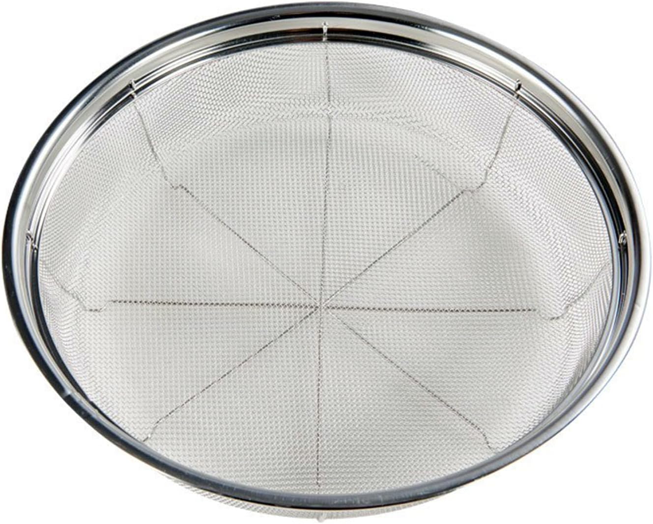 Fine Mesh Strainer for Kitchen, Stainless Steel Colander Bowl for Pasta, Rice, Fruit, Metal Net Baskets with Resting Base - Strain, Drain, Rinse （Diameter 9.84 inch）