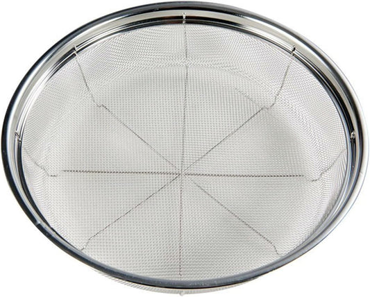 Fine Mesh Strainer for Kitchen, Stainless Steel Colander Bowl for Pasta, Rice, Fruit, Metal Net Baskets with Resting Base - Strain, Drain, Rinse （Diameter 9.84 inch）