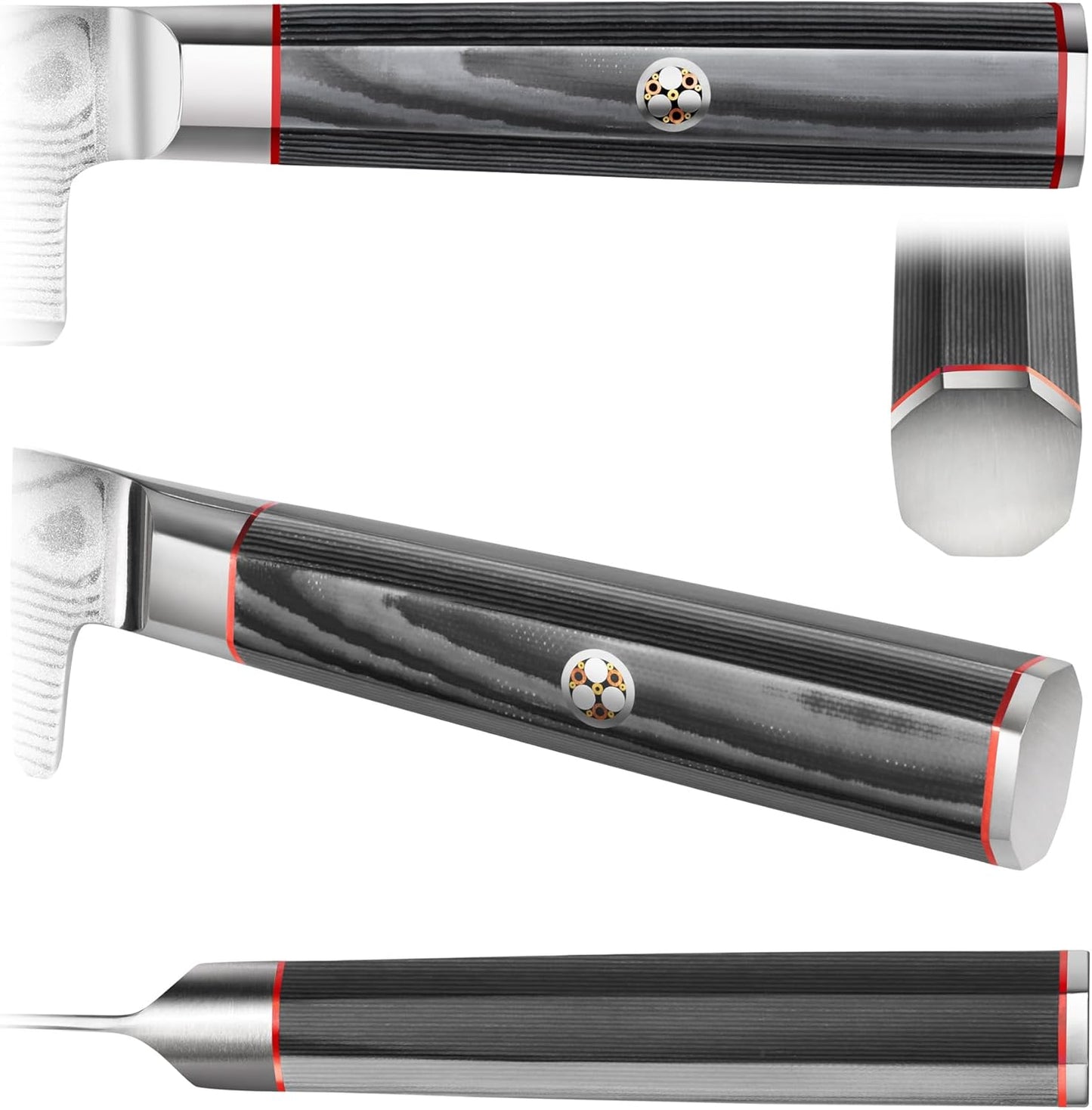 Cangshan YARI Series HUA Knife Block Set, X-7 Damascus Steel, Ash Wood Block (6-Piece)