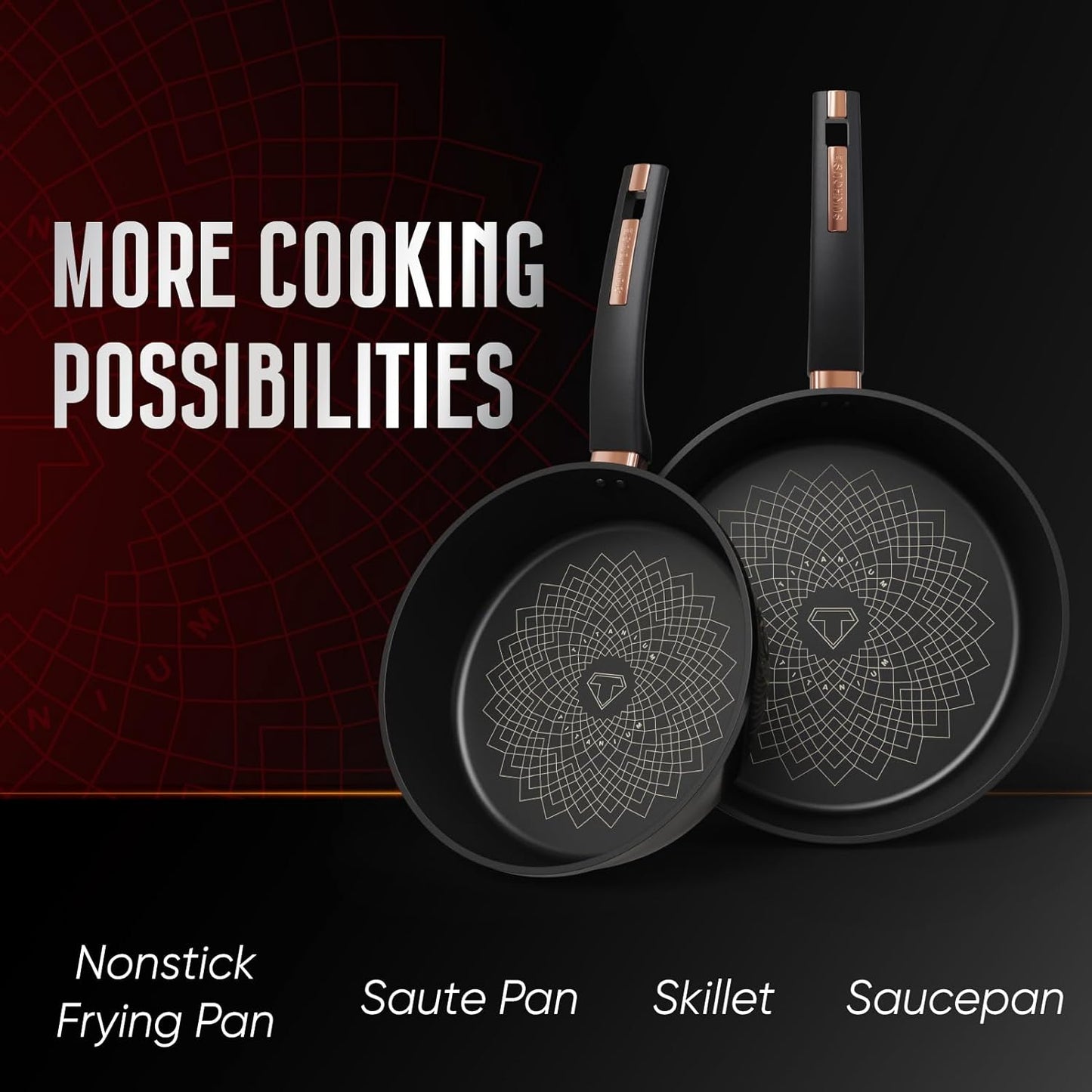 Saucepan for Cooking (FRY PAN (Titanium), 12 inch)