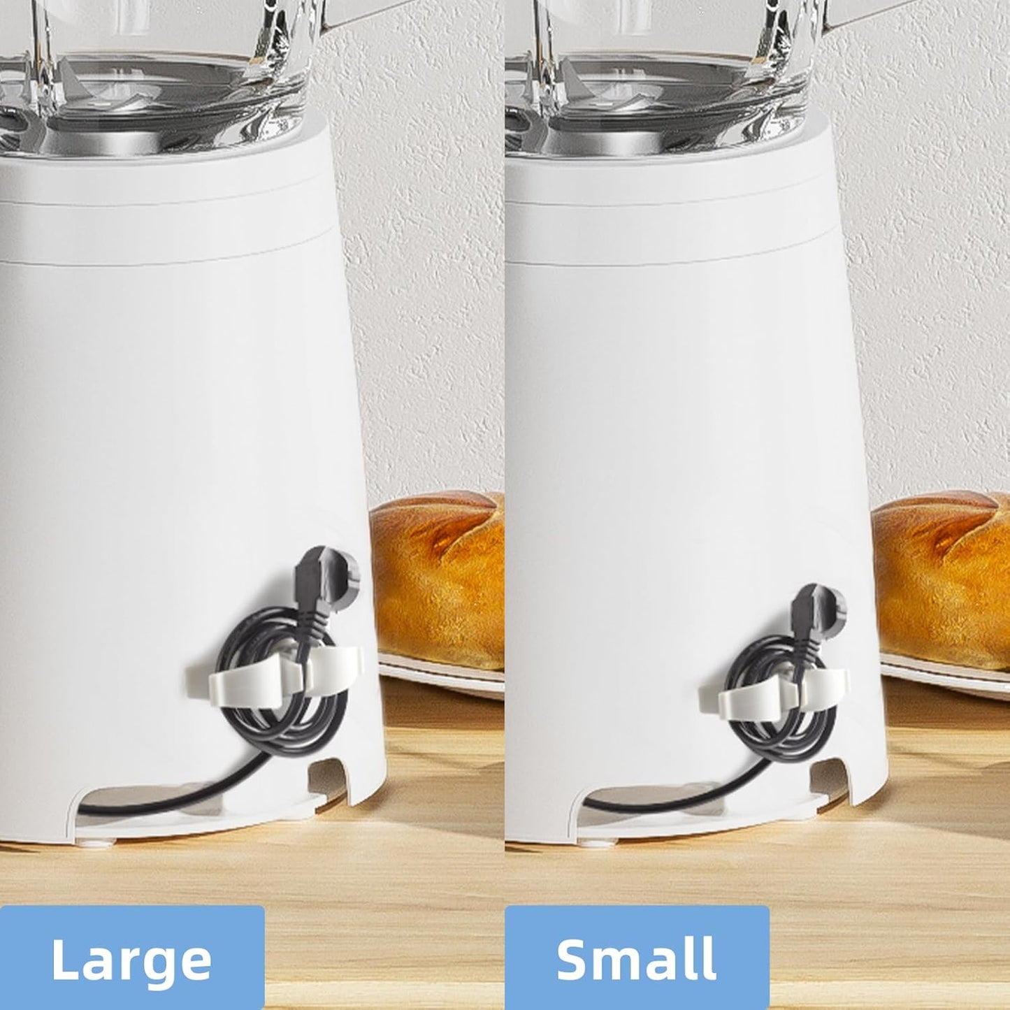 Cord Organizer for Appliances, Small 8 Pack Upgraded Kitchen Appliance Cord Organizer Stick On Appliance Wire Organizer Wrapper for Kitchen Appliances Mixers, Coffee Maker, Pressure Cooker