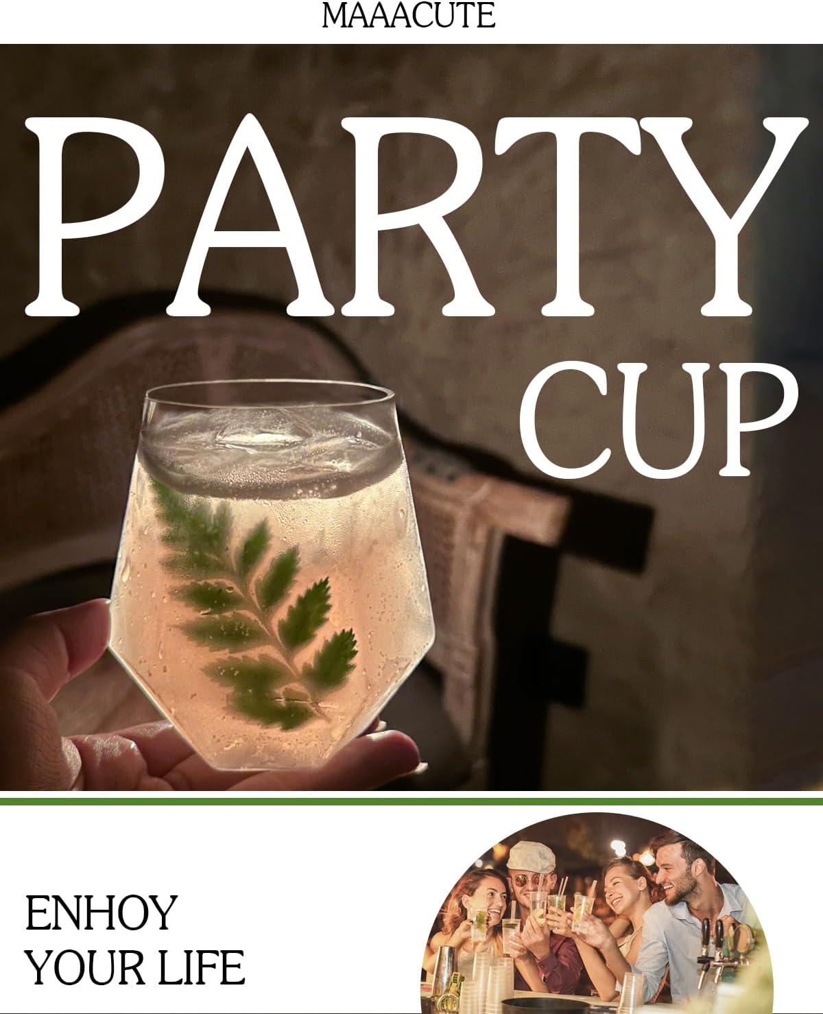 40 Pcak Plastic Stemless Wine cocktail Whiskey Champagne Glasses, 12 Oz Disposable Clear Unbreakable Cups for Party Bars Wedding Tasting (Diamond-shaped)