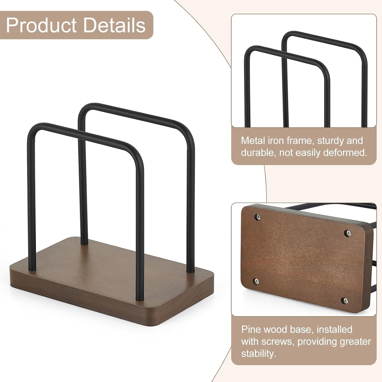 Mkono Napkin Holder for Table Wooden Paper Napkin Dispenser Servilletero for Kitchen Dining Room Cocktail Bar Party Outdoor, Brown