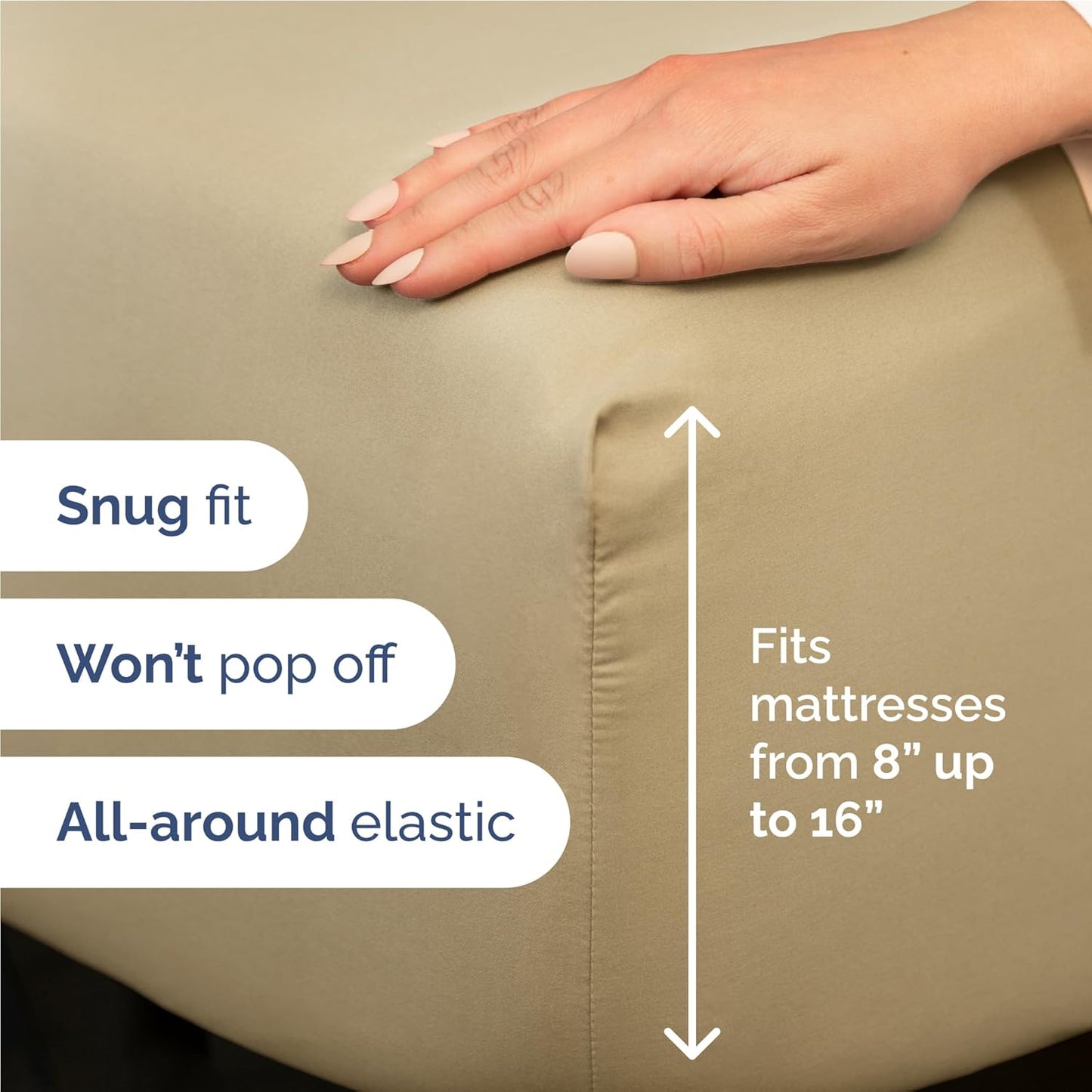 Twin XL Size 3 Piece Sheet Set - Comfy Breathable & Cooling Bed Sheets Set - Hotel Luxury Bedding for Women, Men, Kids, Teens, Boys & Girls - Deep Pockets, Ultra-Soft, Wrinkle Free - Oeko-Tex - Beige