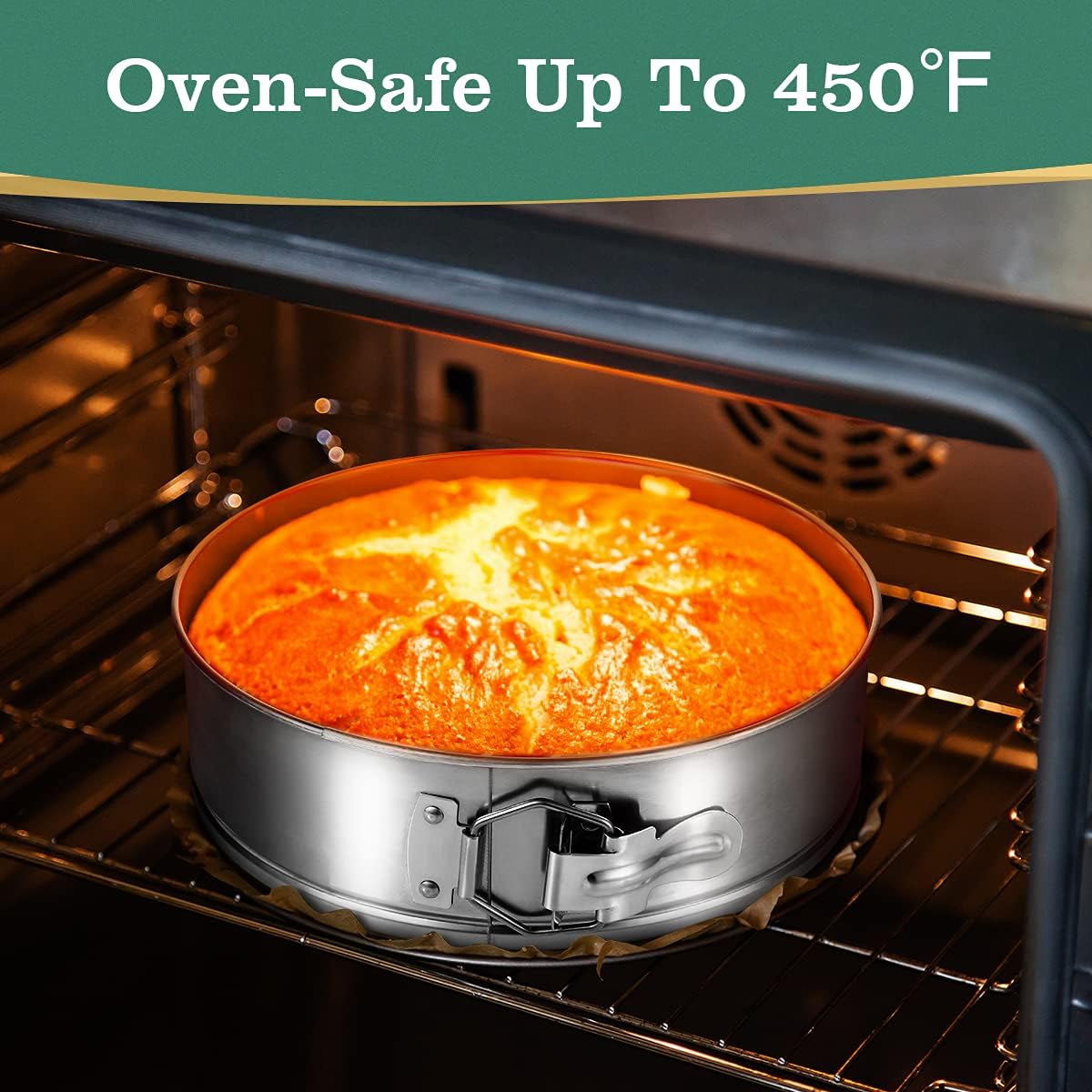 Springform Pan, Stainless Steel Springform Cake Pan, Leakproof & Nonstick Cheesecake Pan, 4" 7" 9" Round Cake Molds with 50 Pcs Paper Liners and 7 Pcs Piping Tips