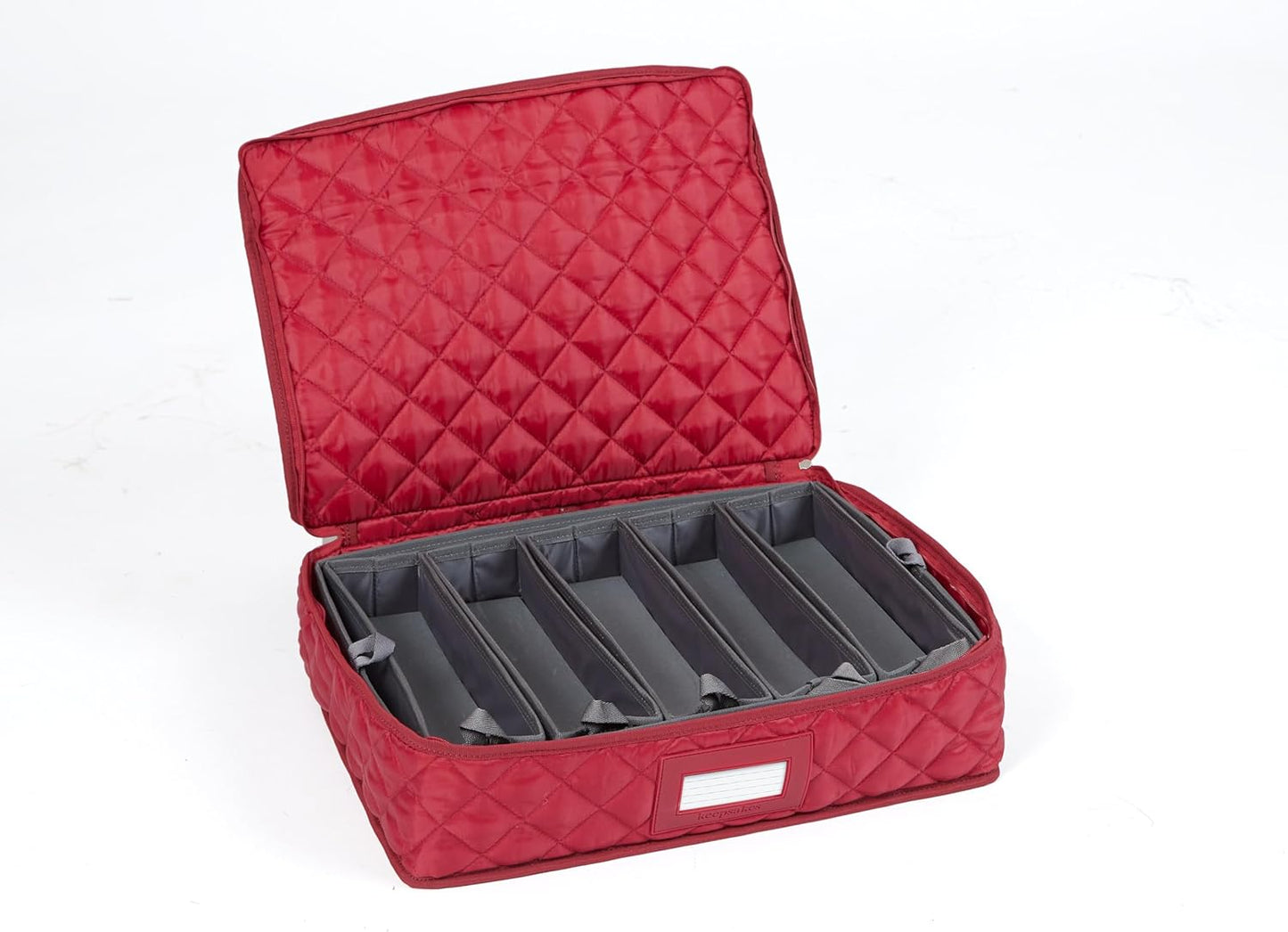 Covermates Flatware Storage - Washable and Stain Resistant, ID Window, Kitchen Storage, Red