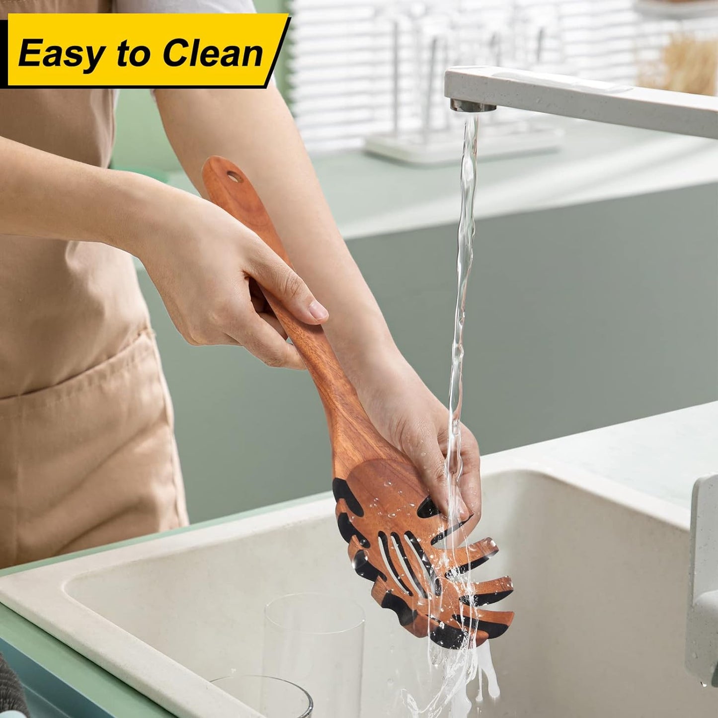 Wooden Pasta Spoon with Teeth Spaghetti Fork Tongs 12.5 Inch Pasta Forks Serving Utensils Acacia Wood Spaghetti Server Spoons Ladle Pastas Spatula Kitchen Tool Spaghettis Scoop Strainer Noodle Spoon