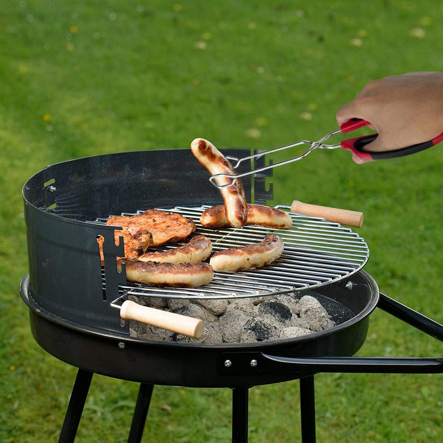 Stainless Steel Scissor Tongs with Comfort-Grip Handle 12-Inch, Set of 2