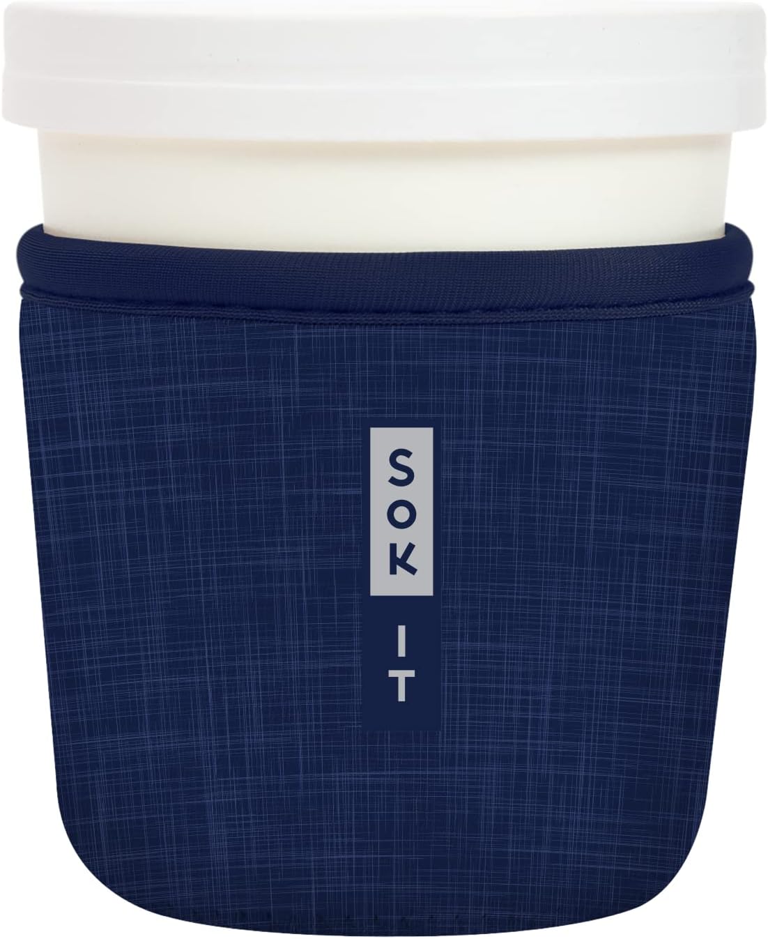 Sok It IceCreamSok Insulated Neoprene Cover (Blue Jean, Tapered Ice Cream Pints)