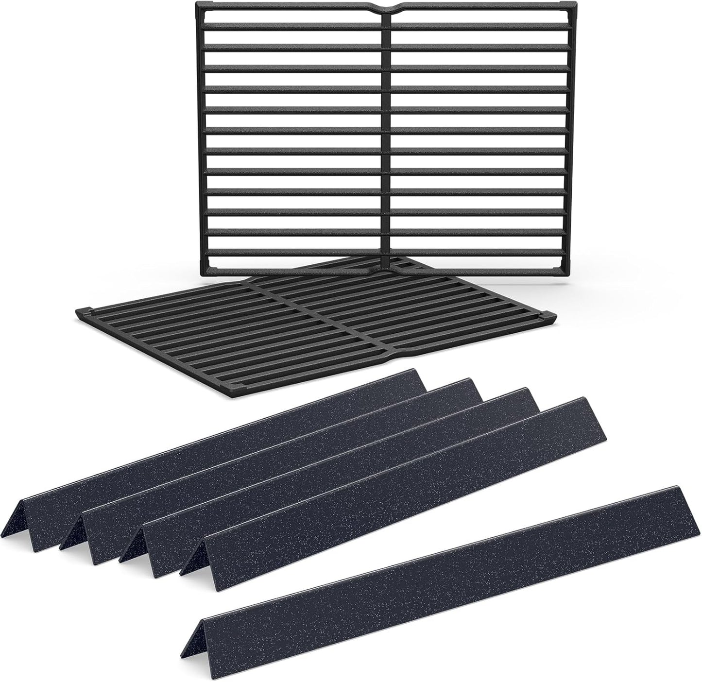 QuliMetal 7522 7535 Grill Replacements for Weber Spirit 200 & 210 Series(2009-2012 with Side Control), for Genesis Silver A, for Weber Spirit 500, 21.5" Flavorizer Bars & 15" Grill Grates