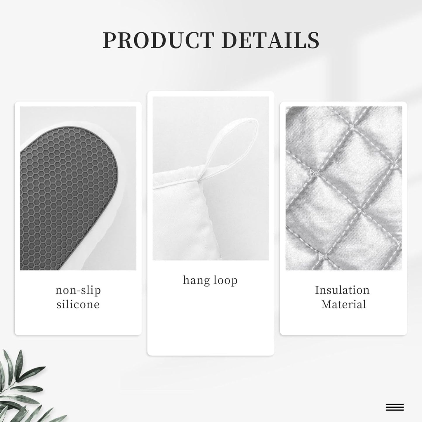 Red Strawberry Leaf Flower Oven Mitts and Pot Holders Set of 4 Silicone Strawberry Kitchen Mitten Gloves and Strawberries Potholders Set Heat Resistant Oven Gloves Hot Holders for Kitchen