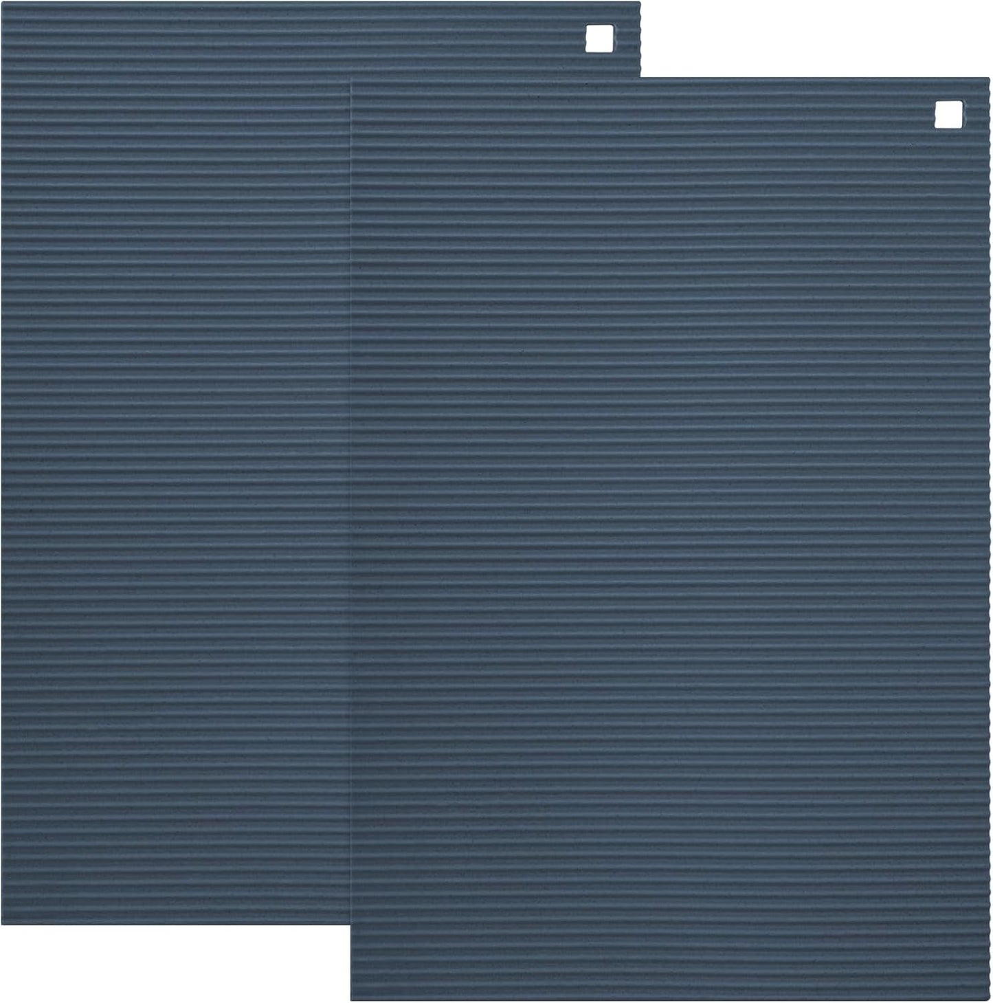 2 Pack 9.5"x14.2" Trivets for Hot Dishes, Hot Pads for Kitchen, Silicone Trivets for Hot Pots and Pans, Hot Plates to Protect Table, Heat Resistant Silicone Trivet Grey (Dark Grey, 9.5"x14.2")