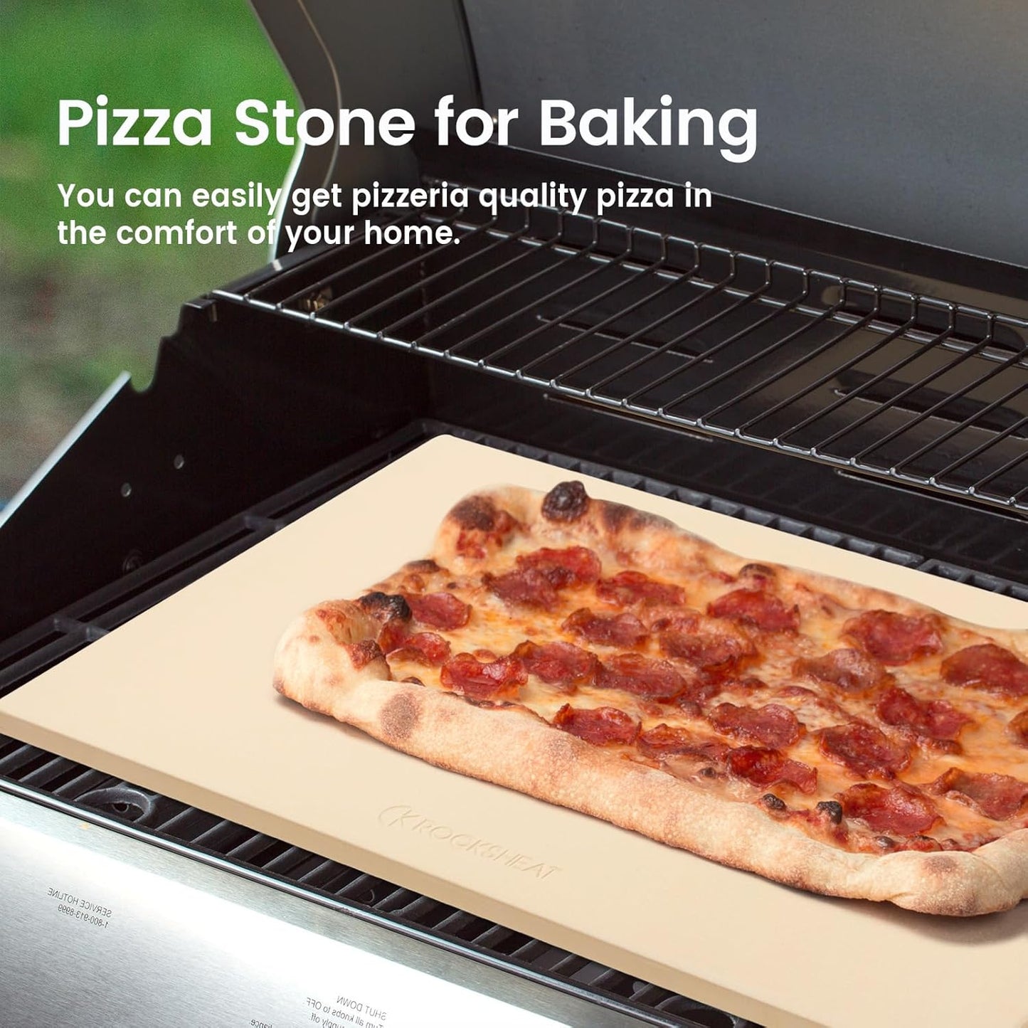 Pizza Stone, Rectangular Extra Large 22" x 14" x 0.6" Pizza Stones for Oven Grill BBQ, Industrial Commercial Heavy Duty Cordierite Baking Stone for Pizza Bread, Outdoor Pizza Accessories