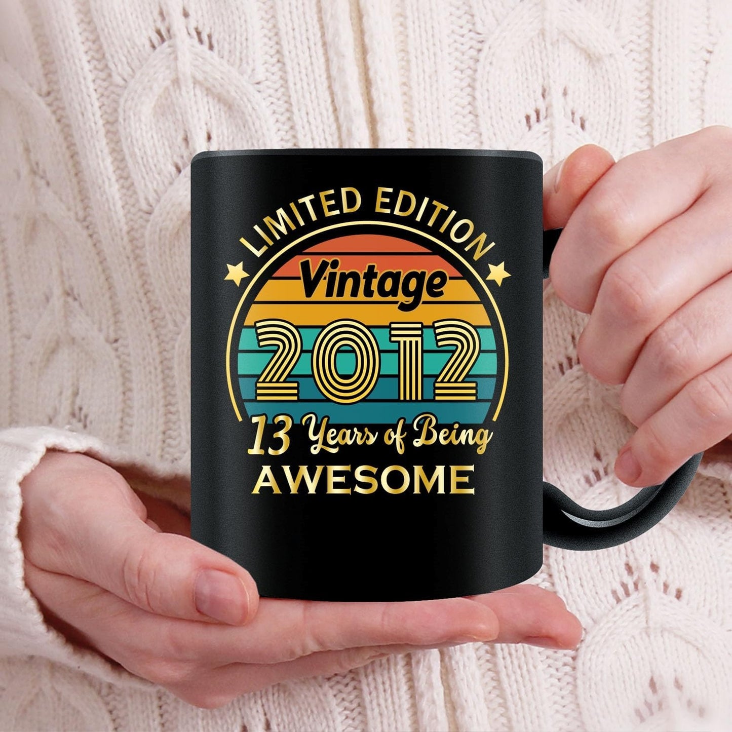 QUPT 13th Birthday Gifts for Girls Boys, 13th Birthday Gifts for Him, 2012 Birthday Gifts for Girls Boys, 13 Years Old Gifts, 2012 Birthday Gifts for Her Him, 13th Birthday Presents Coffee Mug