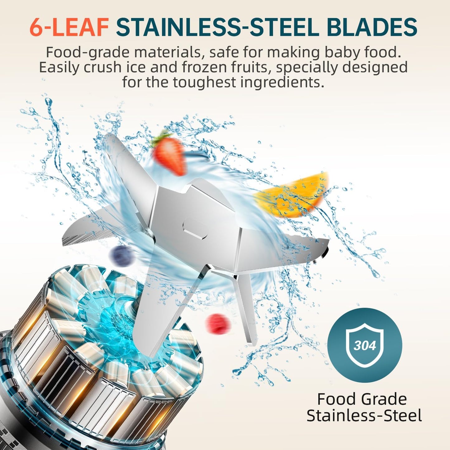 HOWORK Blender for Smoothies, 750W Personal Blender, 56 Oz Glass Jar, 16oz Portable Cups,2+p speed, 3 Functions for Smoothies, Frozen Drinks & Ice Cream,Black