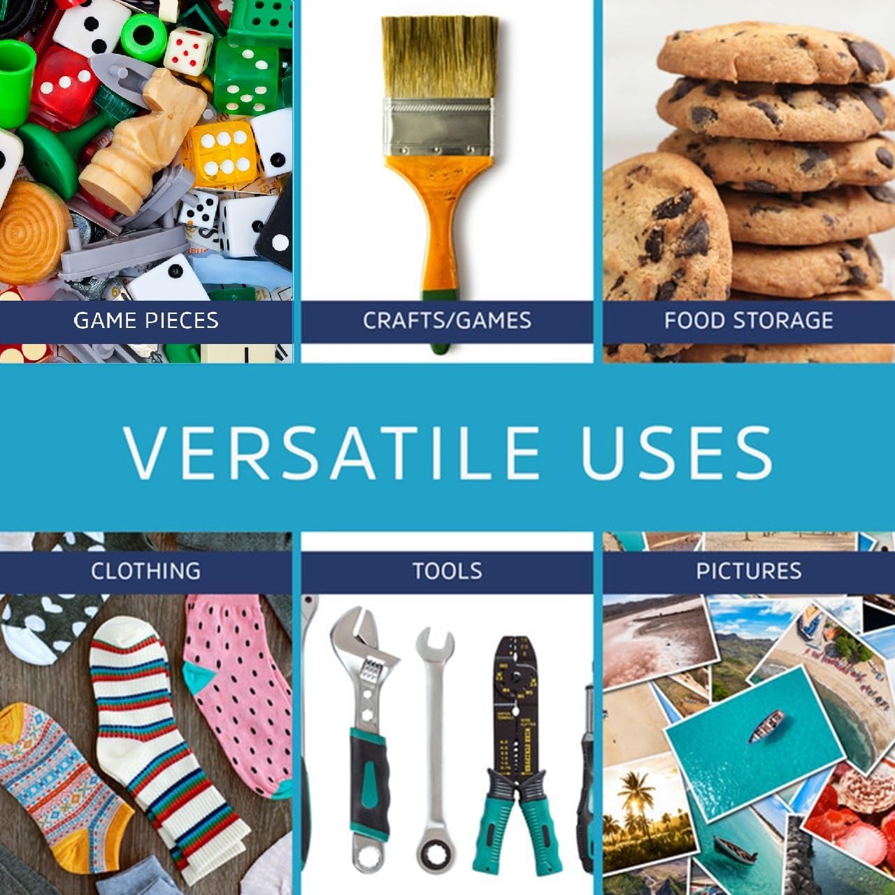 CLEAR PLASTIC ZIP SANDWICH BAGS - Bulk GPI Pack Of 100 6" x 6" 4mil Thick Heavy Duty, Strong & Durable RECLOSABLE Poly Baggies With Resealable Zipper Lock For Travel, Storage, Packaging & Shipping