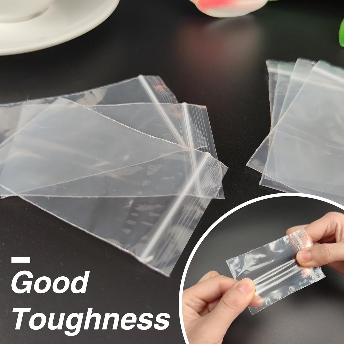 200pcs 3 x 5 inch Plastic Bags, 2 mil Jewelry Bags, Clear Small Zip Bag, Resealable Zip Bag for Small Business, Storage, Candy