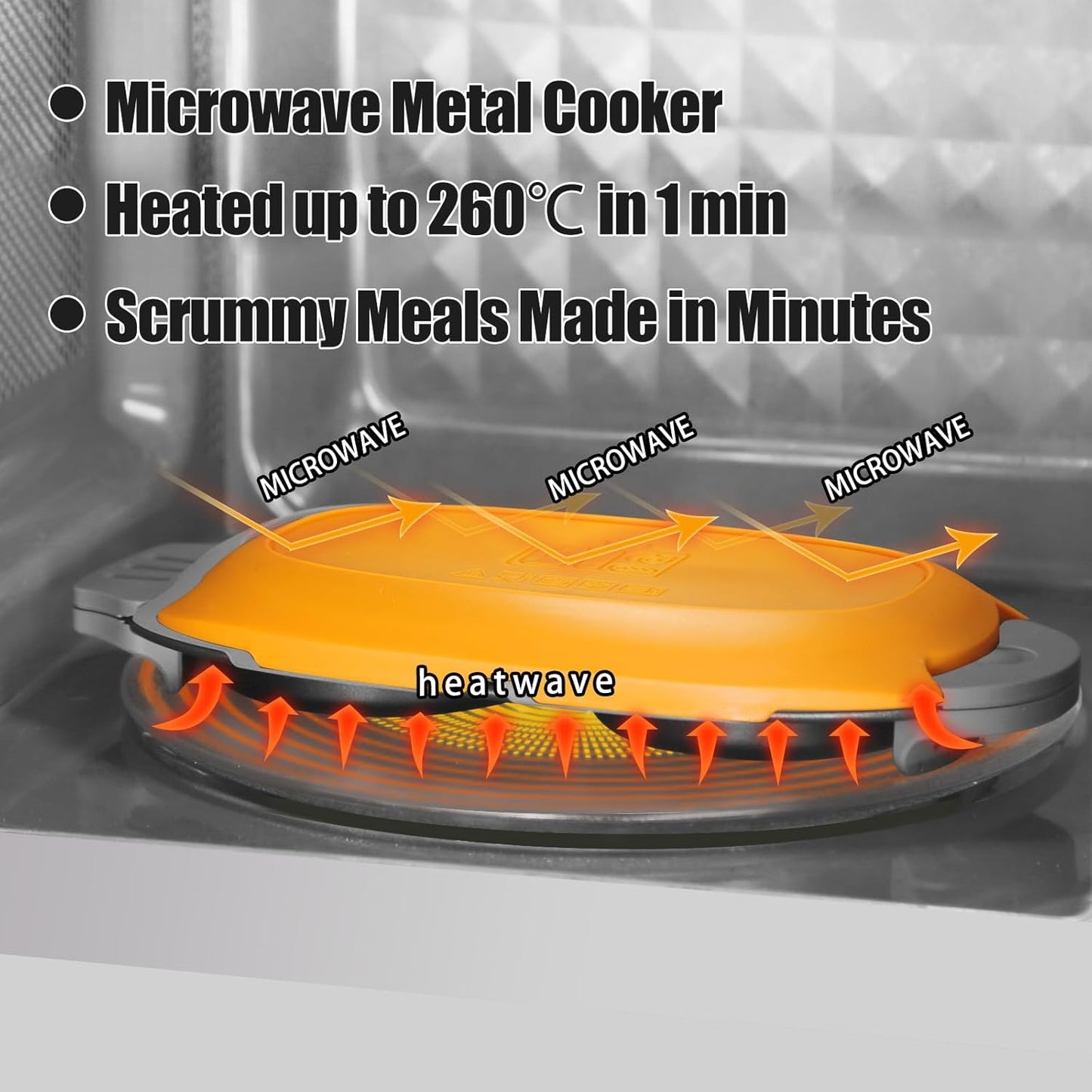 Quick-Heat Microwave Egg Cooker|Poacher|fryer,Multi-Use microwave egg maker for Breakfast Sandwiches,Dishwasher-Safe,Save Time,Portable for Home,Travel,Gifts(Orange)