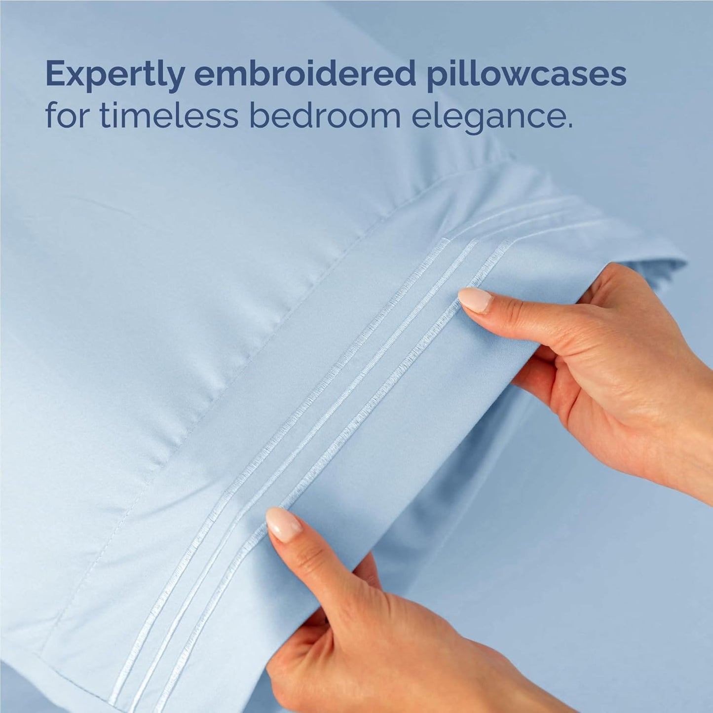 Twin XL Size 3 Piece Sheet Set - Comfy Breathable & Cooling Bed Sheets Set - Hotel Luxury Bedding for Women, Men, Kids, Teens, Boys & Girls - Deep Pockets, Soft and Wrinkle Free - Oeko-Tex - Sky Blue