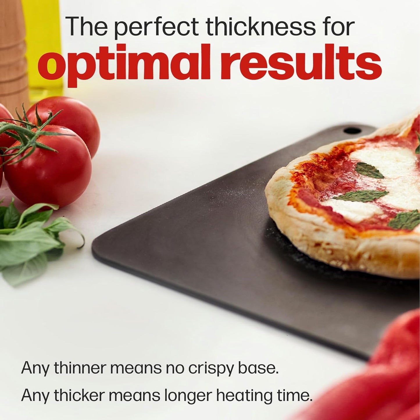 Pizza Steel PRO by Hans Grill | XL 1/4" Thick Square Conductive Metal Baking Steel for Oven and BBQ Cooking Pizzas | Bake and Grill Bread and Calzone with our Cast Iron Pizza Stone