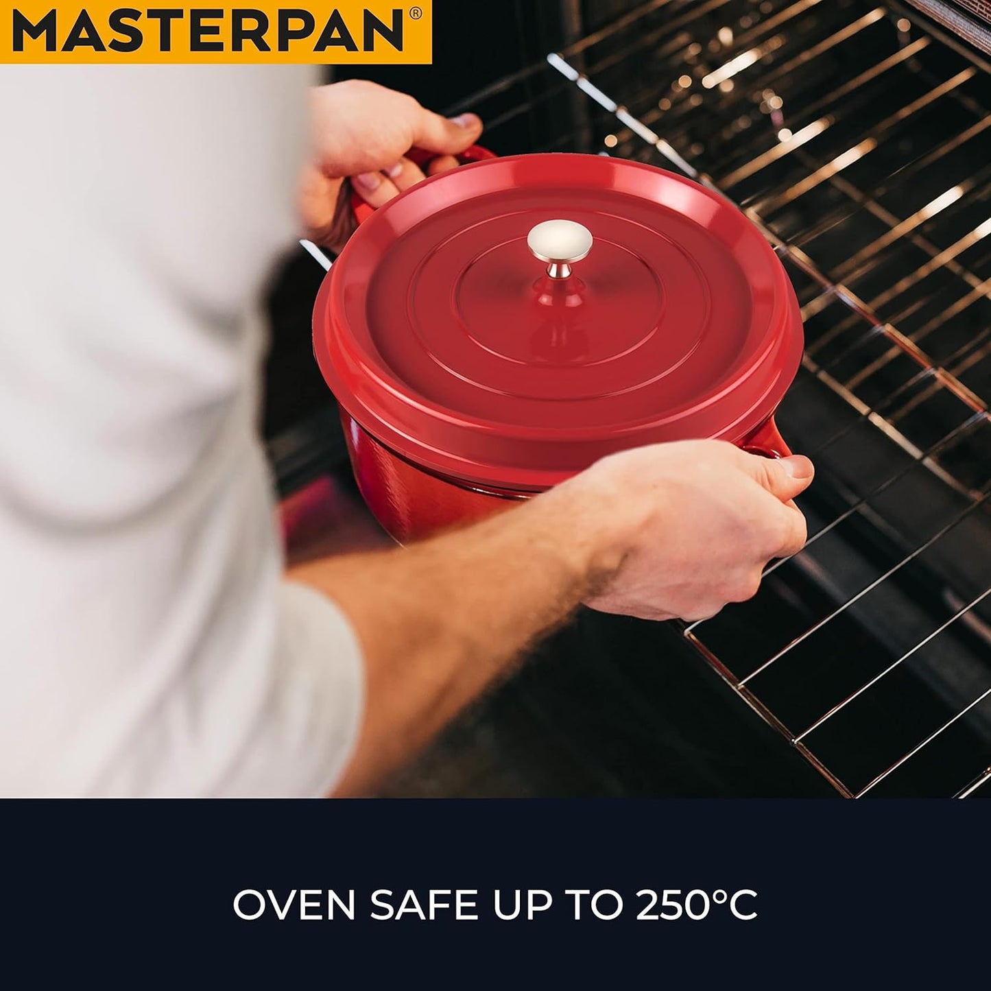 7 Quart Non-Stick Cast Aluminum Dutch Oven Casserole Stockpot 11", Black