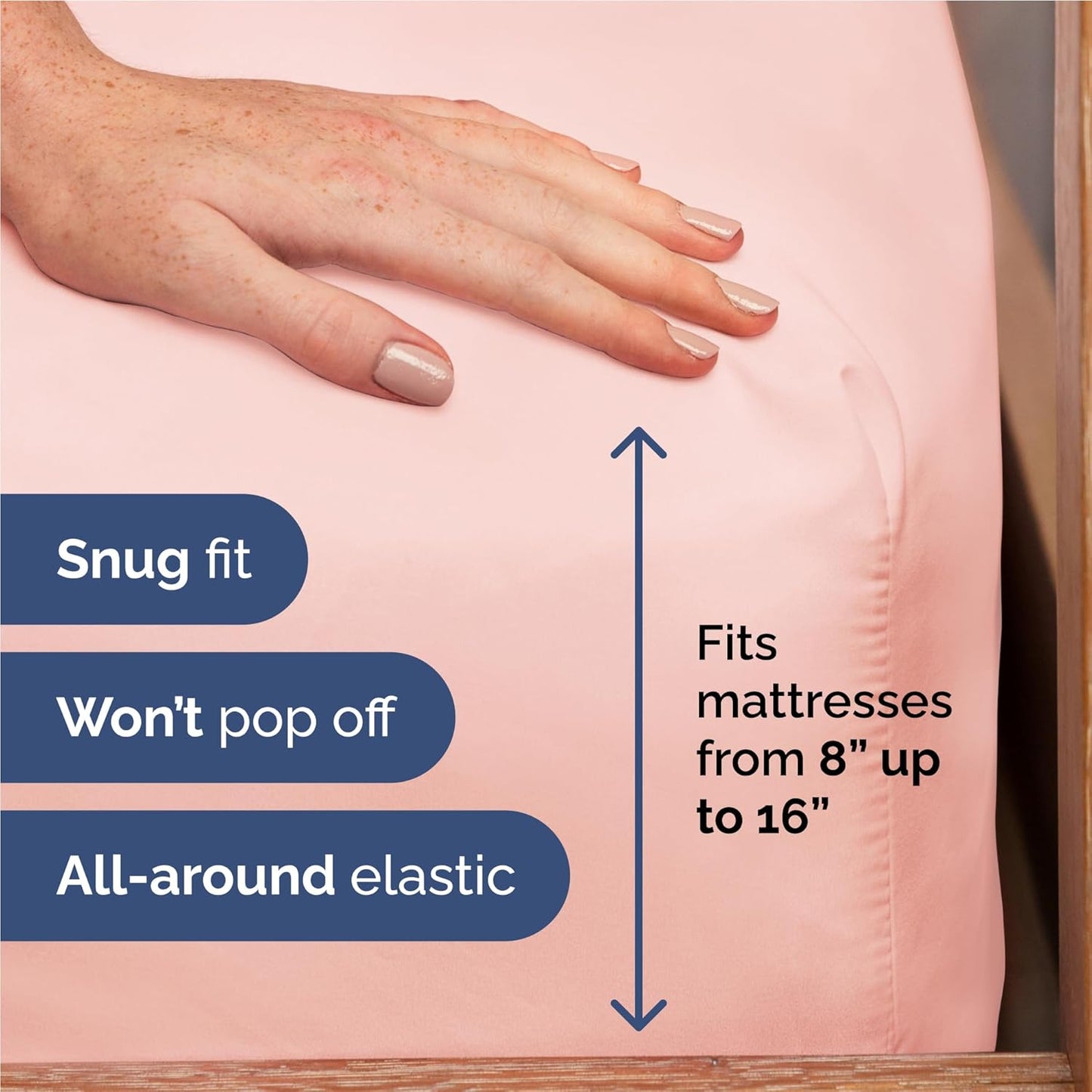 Full Size 4 Piece Sheet Set - Comfy Breathable & Cooling Bed Sheets Set - Hotel Luxury Bedding for Women, Men, Kids, Teens, Boys & Girls - Deep Pockets, Ultra-Soft, Wrinkle Free - Oeko-Tex - Baby Pink