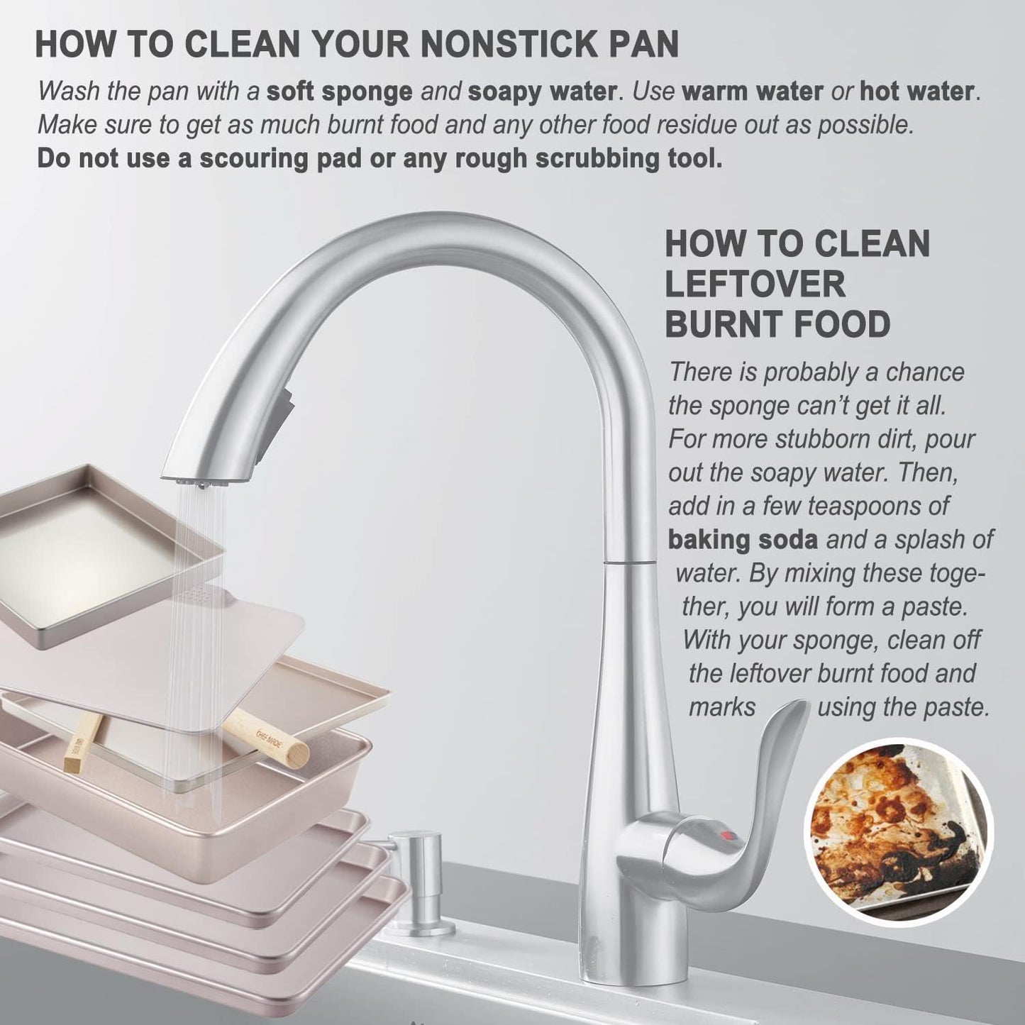 CHEFMADE 15-Inch Baking Sheet Pan, Non-Stick Carbon Steel Rimmed Cookie Sheet Pan for Oven Roasting Meat Bread Jelly Roll Battenberg Pizzas Pastries 10.6" x 15.6" x 1" (Champagne Gold)