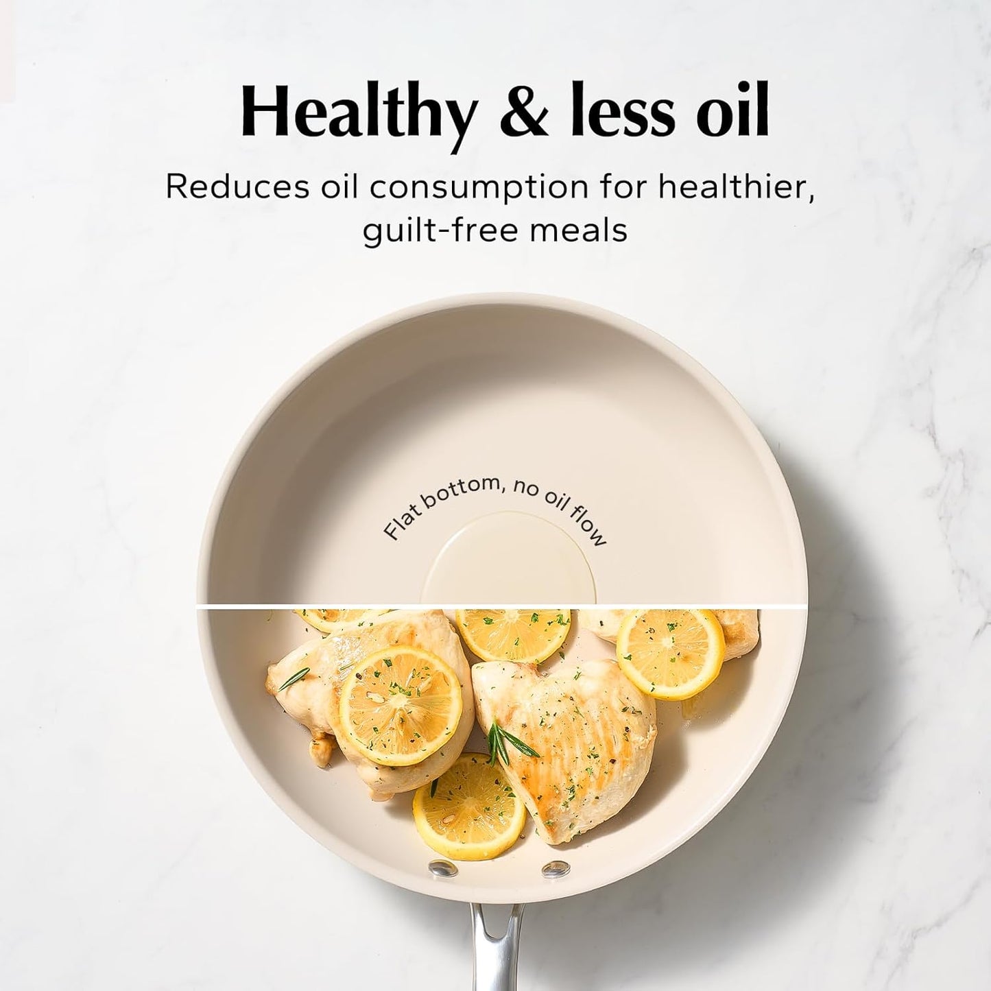 Redchef Nonstick Frying Pan Skillet, Ceramic Non-Stick Saute Pans, 9.5 inch Cooking Fry Pan with Stay Cool Handle, All Stovetops, Dishwasher/Oven Safe, PFAS-Free, Non Toxic (Blue)