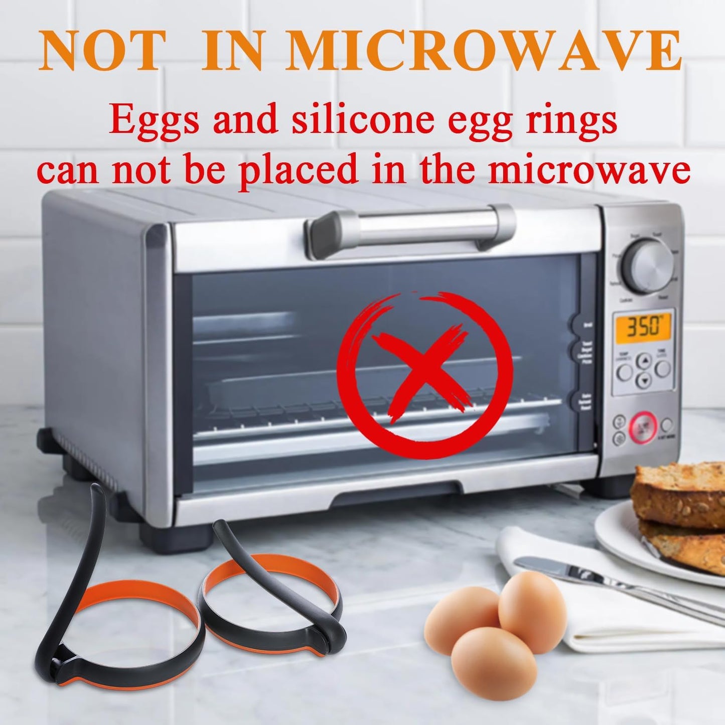 GOYLSER 4 Pack Silicone Egg Rings for Frying Egg, Black Round Cooking Egg Mold For Frying, Perfect Fried Egg Ring for Griddle, Nonstick Egg Circle Omelet Rings For Griddle