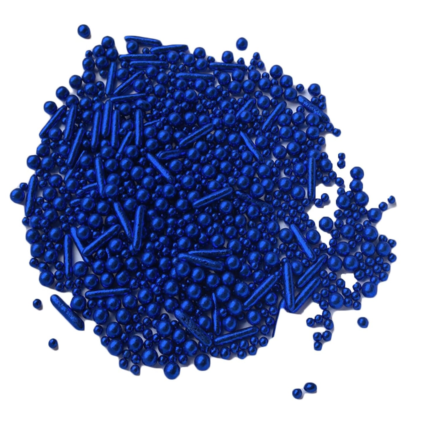 Sprinkles Blue Pearl Sugar Candy Mix Size Baking Cake Decorations Cupcake Toppers Celebrations Shaker Jar Wedding Shower Party (120g/4.2oz）