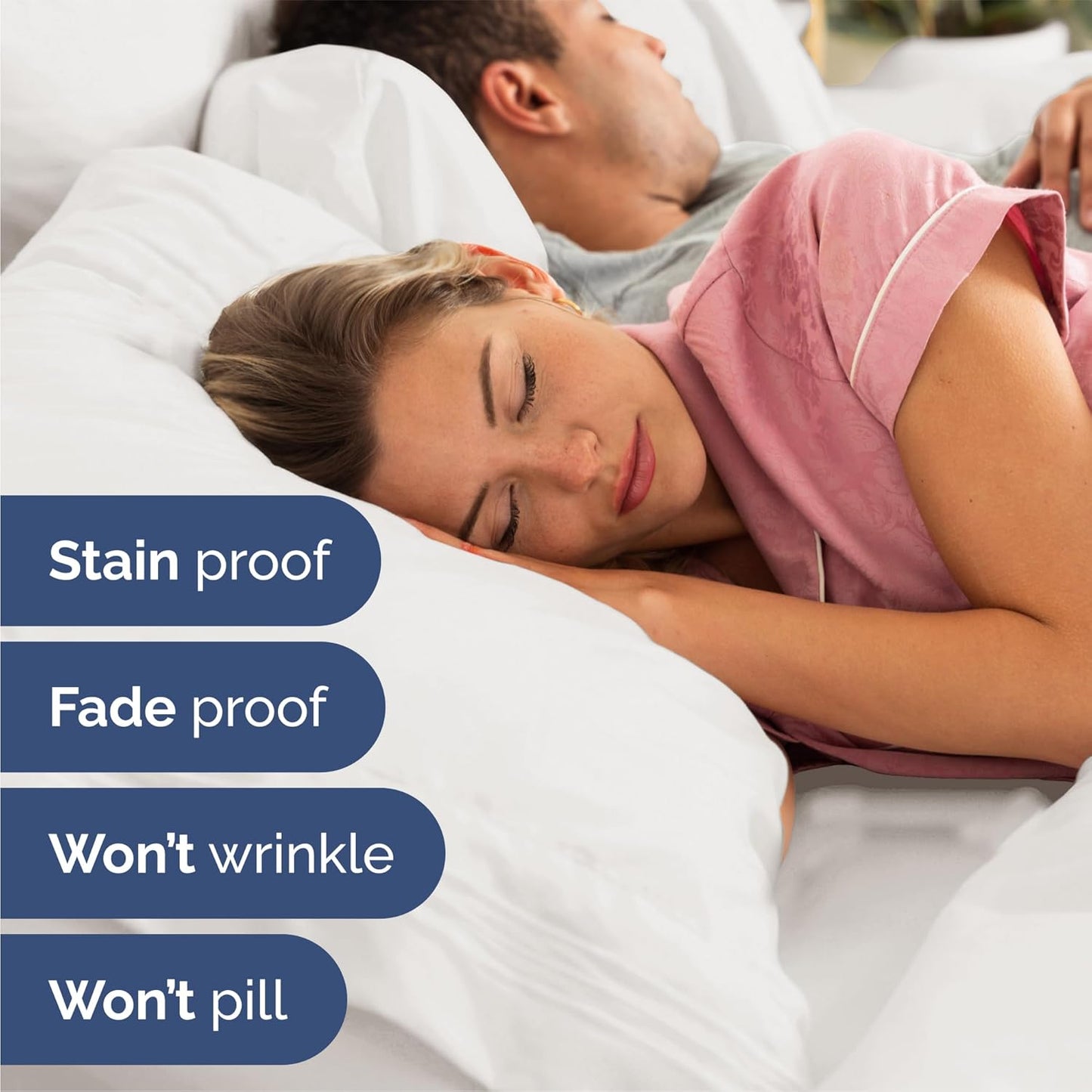 Queen Size 4 Piece Sheet Set - Comfy Breathable & Cooling Bed Sheets Set - Hotel Luxury Bedding for Women, Men, Kids, Teens, Boys & Girls - Deep Pockets, Soft, Wrinkle Free - Oeko-Tex - Antique White