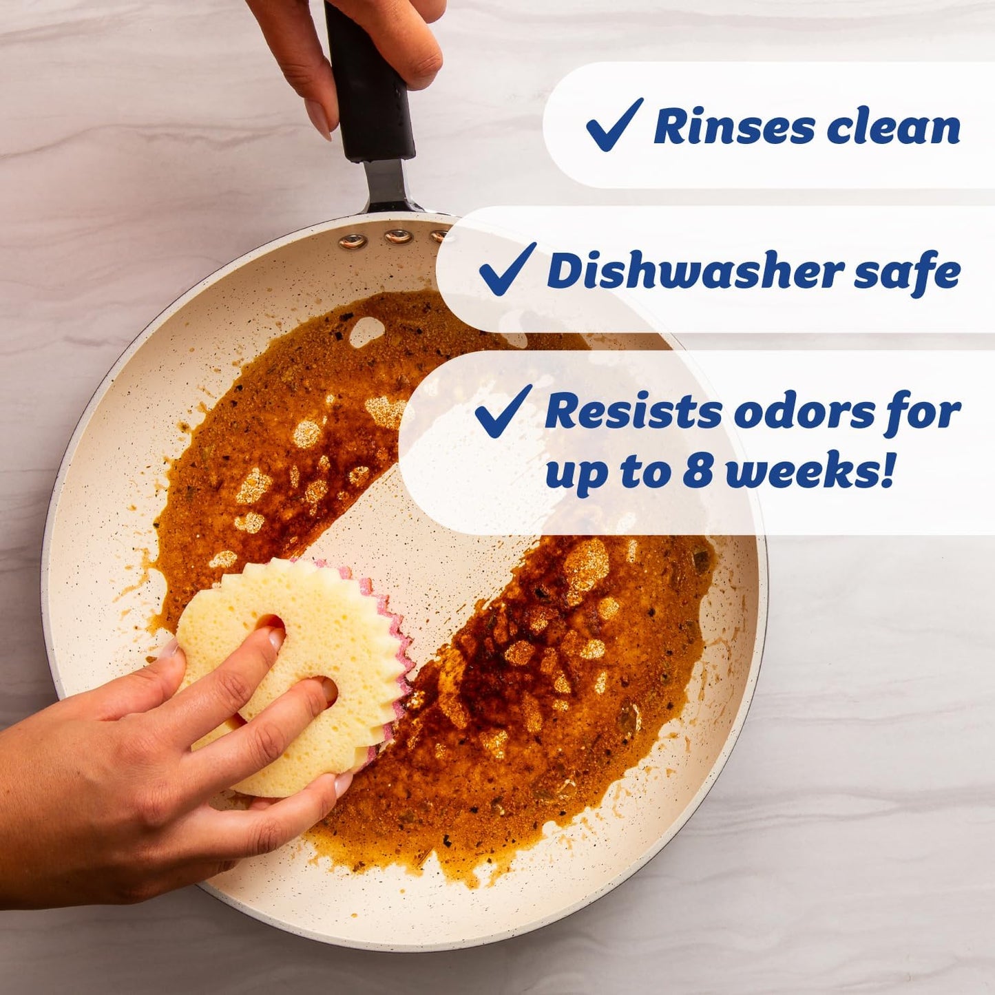 Scrub Daddy Scrub Mommy Kitchen Sponges for Dishes & Wiping Spills - Dual-Sided Dish Scrubber Sponge for Cleaning - Multi-Colored Bulk Pack - Stain & Odor Resistant (7 Count)