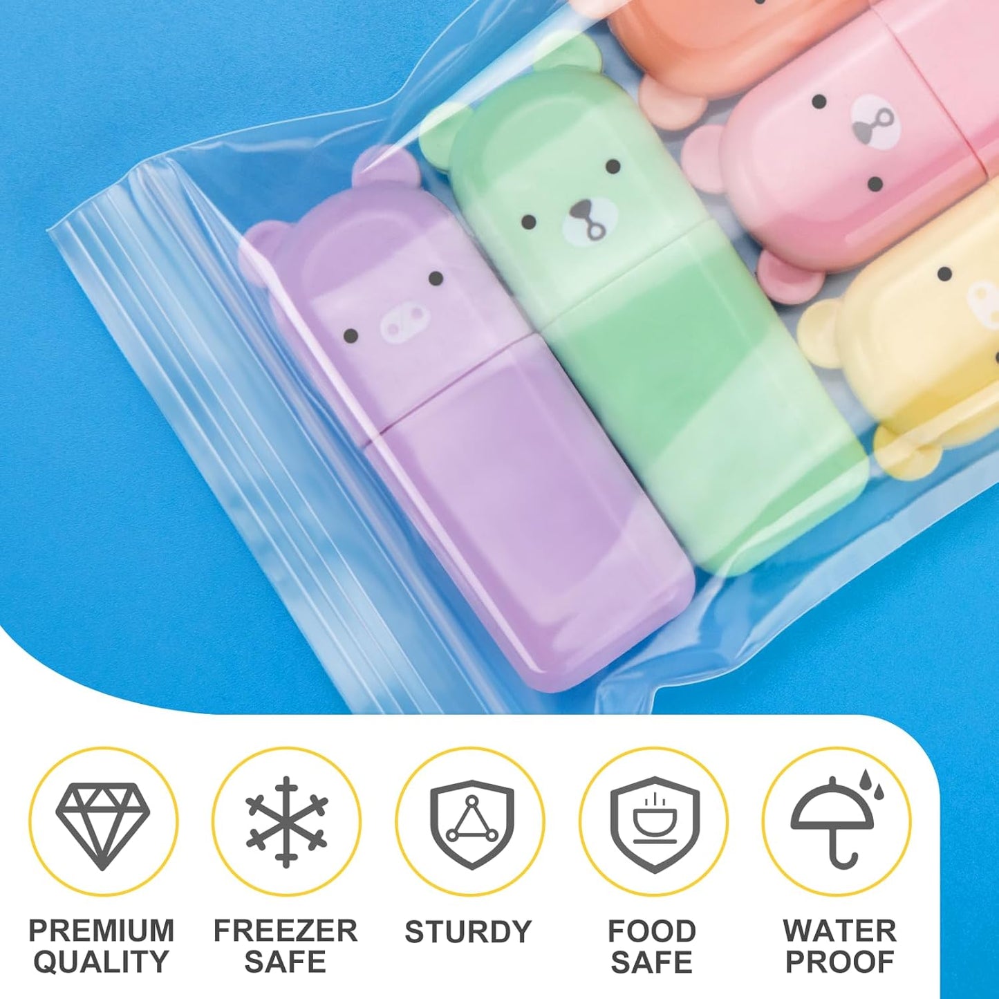 240Pcs 3x3 Zip Lock Bags, Clear Small Plastic Baggie for Pills, Rings, Snacks, Reclosable Seal