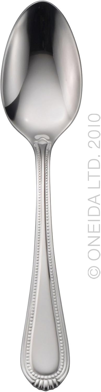 Oneida Silverware Set For 8, Countess 45-Piece Everyday Flatware Set with Serving Utensils, Service For 8, Bead Pearl, 18/0 Stainless Steel, Dishwasher Safe,Knives Spoons & Forks Set (Silver 45 Piece)