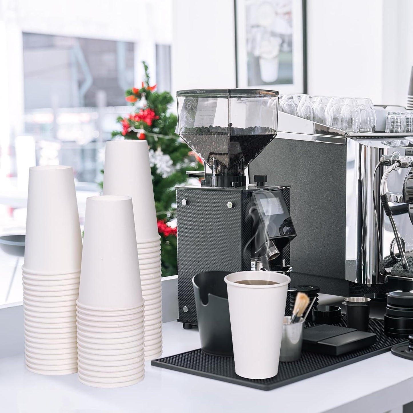 LITOPAK 1000 pack 16 oz Disposable Paper Coffee Cup, Hot Paper Coffee Cups, 16 oz White Paper Cups for Offices, Schools, Shops, Restaurants