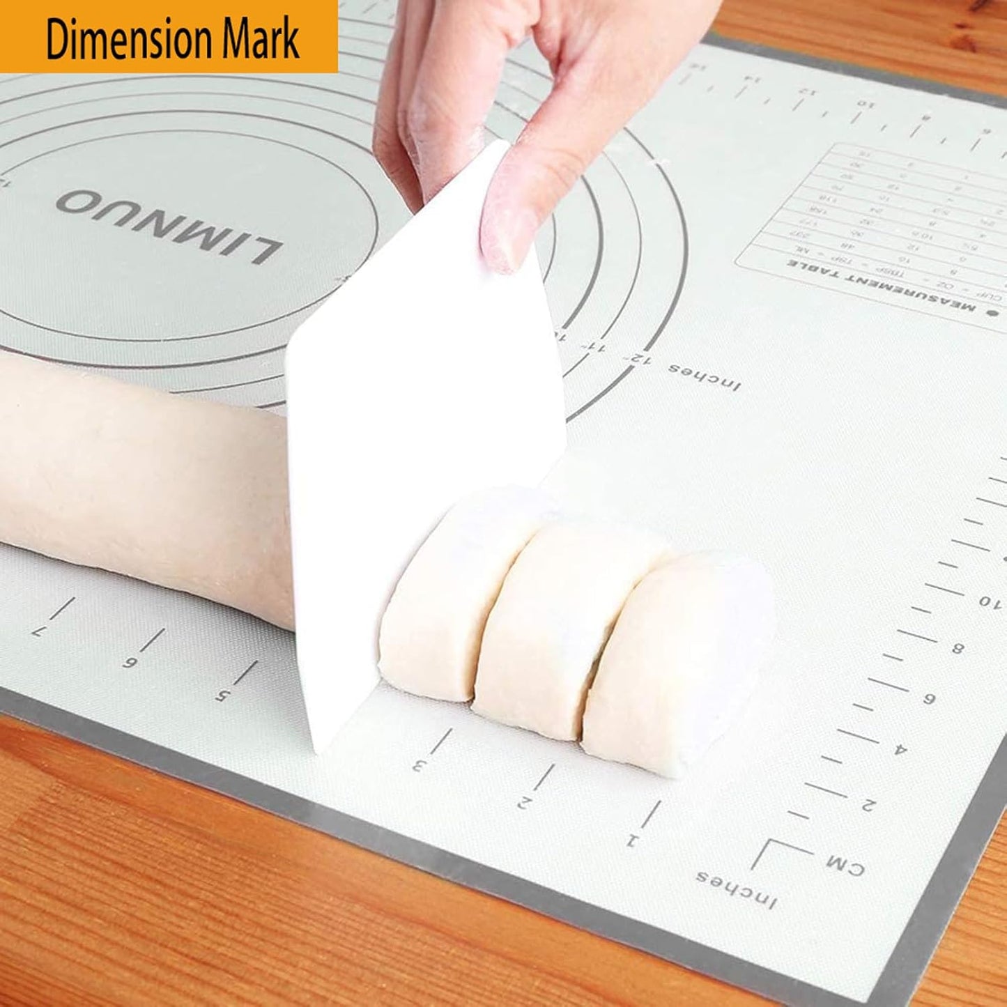 Silicone Pastry Mat Extra Thick Non Stick Baking Mat, Fondant Mat,Counter Mat,Dough Rolling Mat, Oven Liner, Pie Crust Mat
