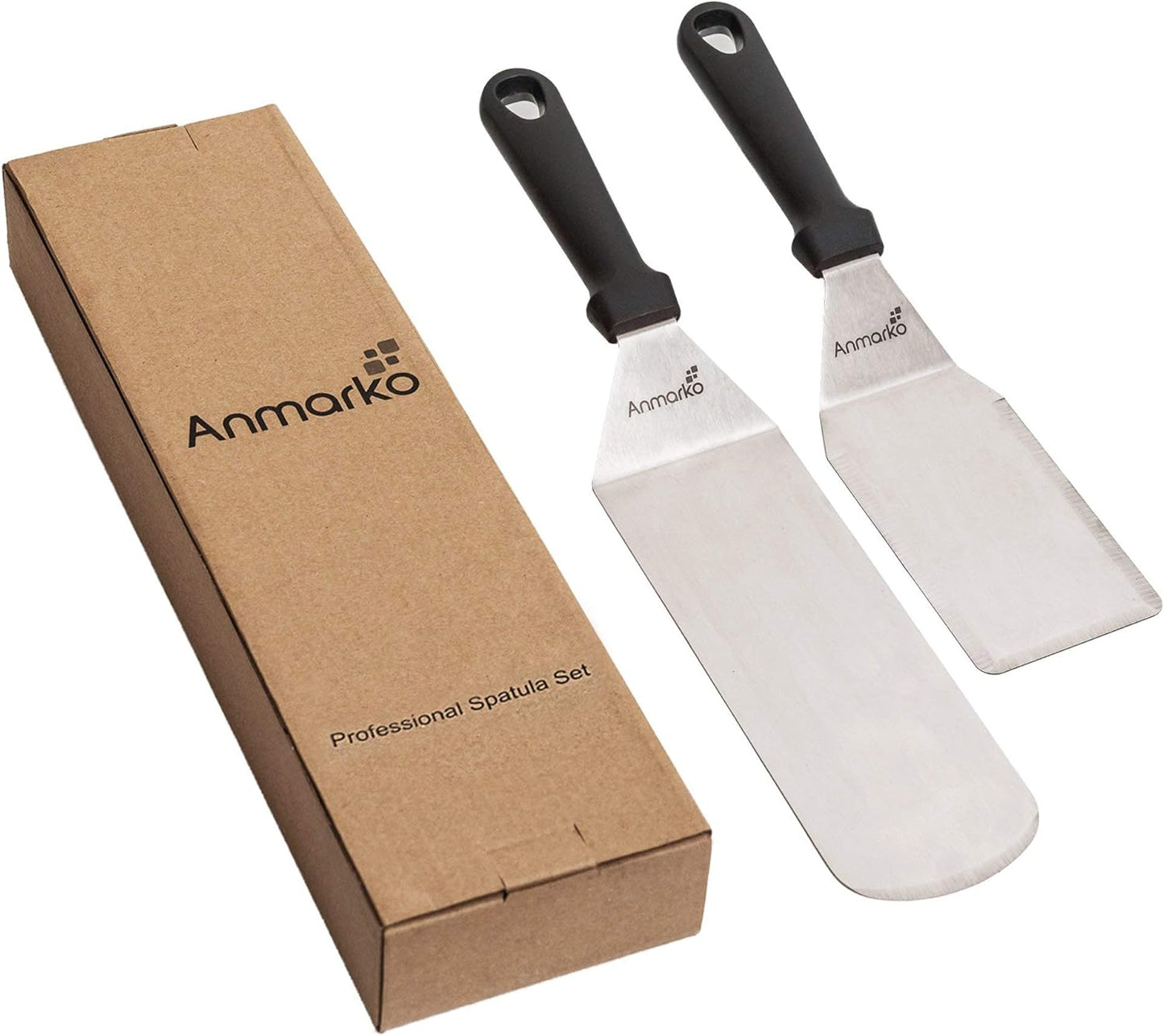 Spatula Turner Stainless Steel - Metal Spatula Set - Hibachi Spatula Great as BBQ Grill Accessories for Grill and Flat Top Griddle