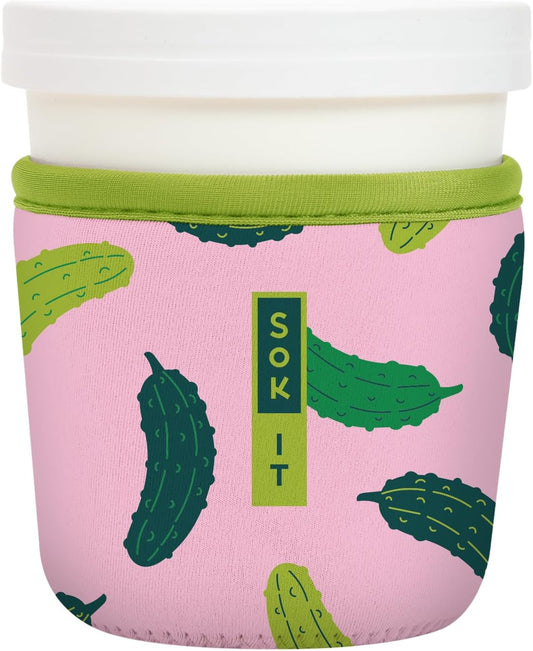 Sok It IceCreamSok Insulated Neoprene Cover (Pickle Me Pink, Tapered Ice Cream Pints)