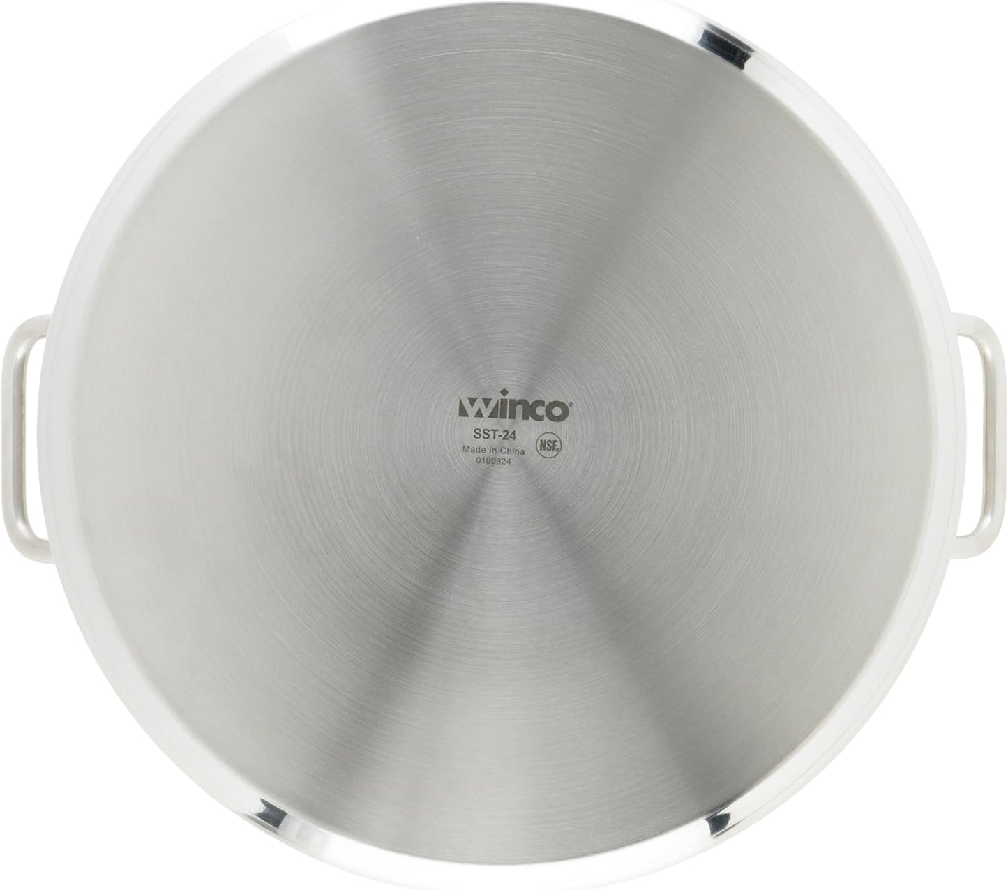 Winware Stainless Steel 24 Quart Stock Pot with Cover,Silver