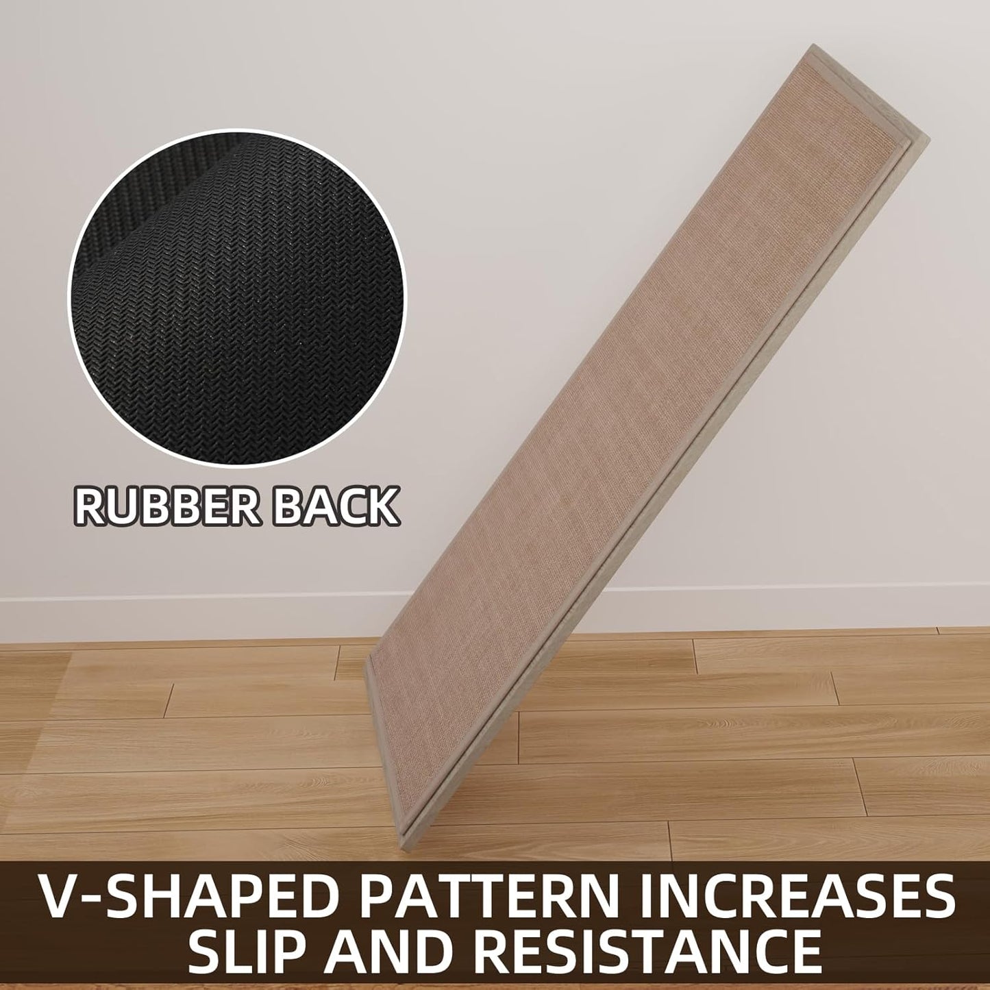 Kitchen Mat, Cushioned Non Slip Rugs for Kitchen Floor, Absorbent Runner Comfort Standing Mats Washable for Kit, Office, Home (Camel, 35.4"x71")