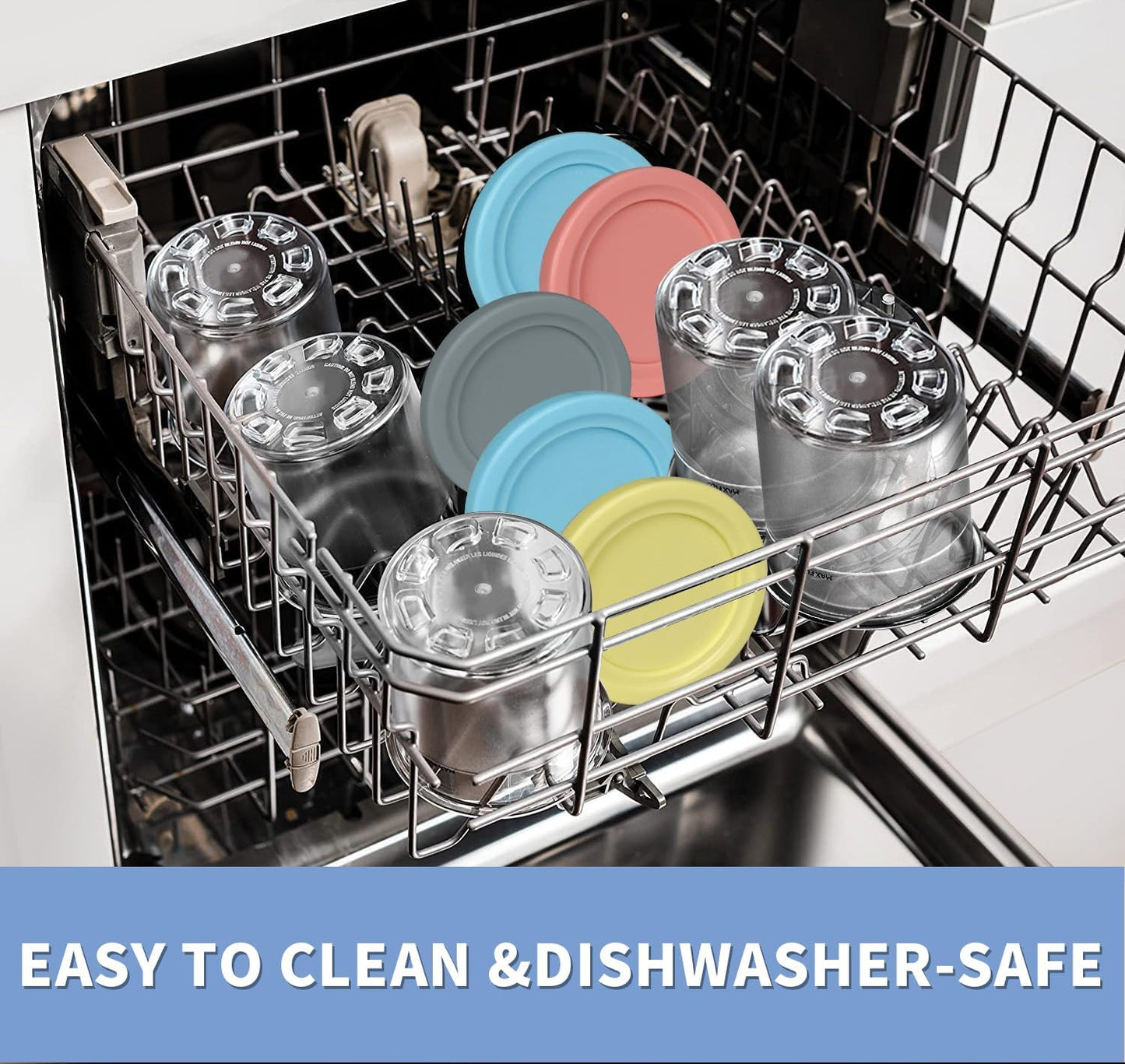 Containers Replacement for Ninja Creami Pints and Lids - 2 Pack, 16oz Cups Compatible with NC301 NC300 NC299AMZ NC290 Series Ice Cream Maker - BPA-Free & Dishwasher Safe